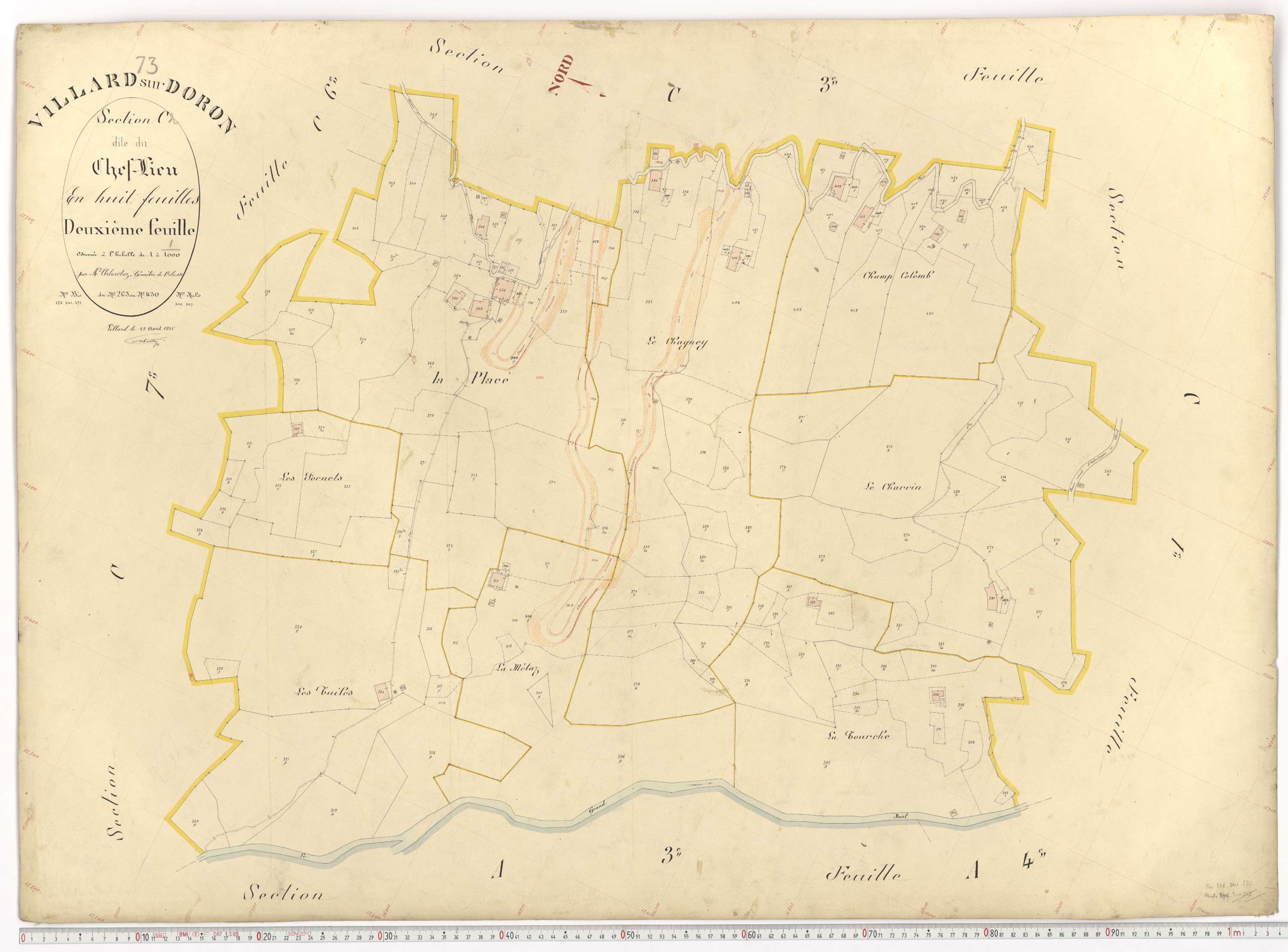 Villard-sur-Doron - Plans cadastraux du premier cadastre français.