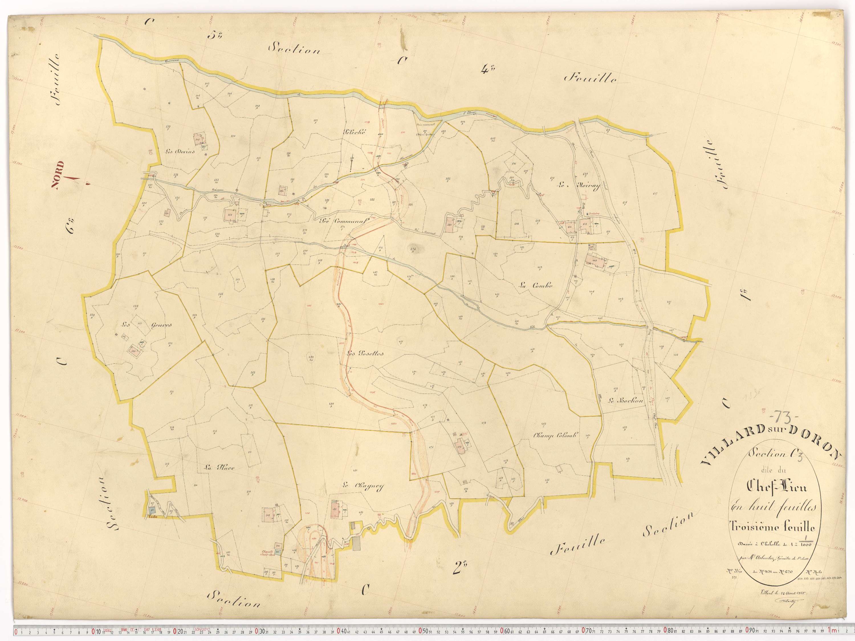 Villard-sur-Doron - Plans cadastraux du premier cadastre français.