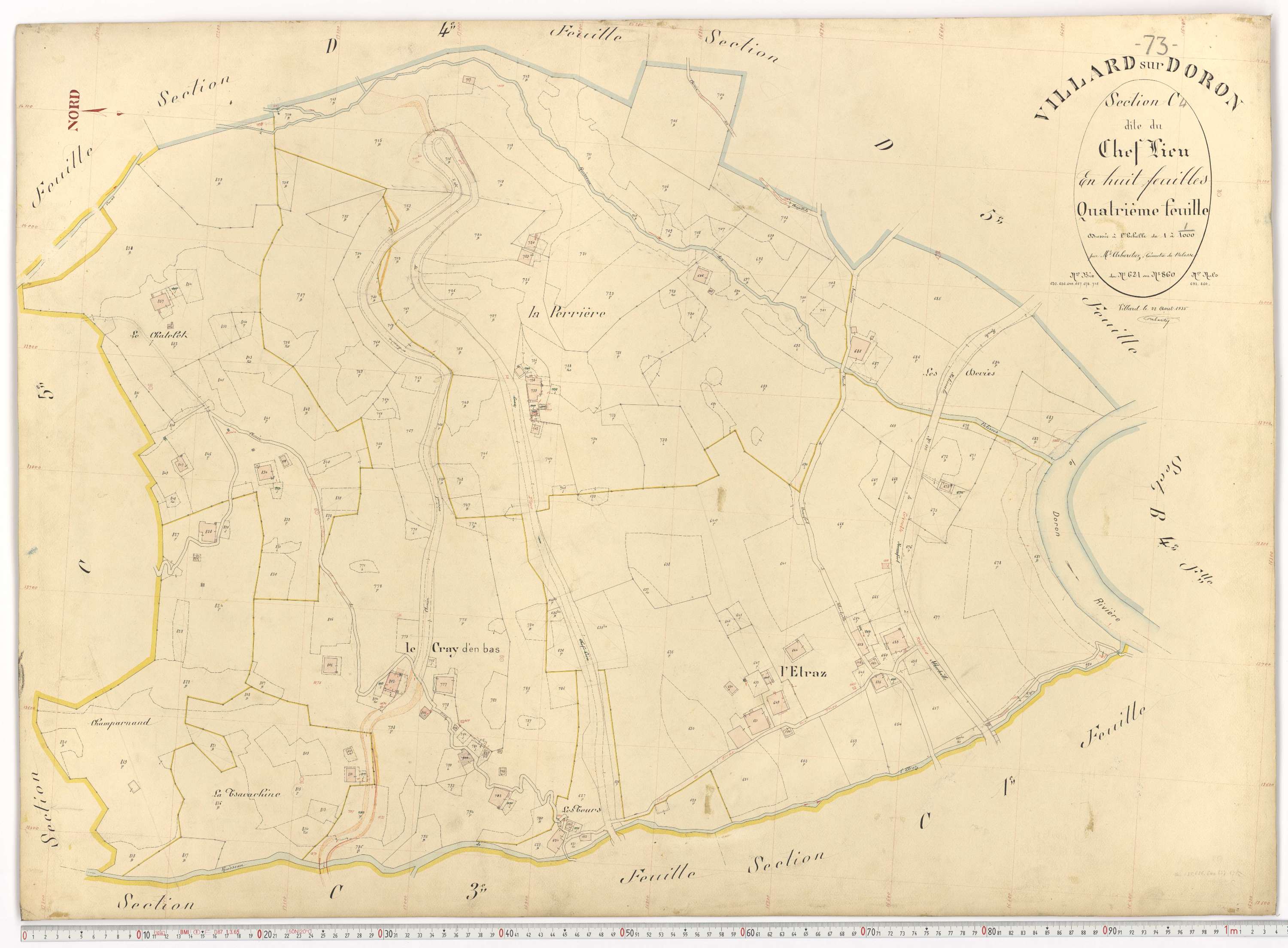 Villard-sur-Doron - Plans cadastraux du premier cadastre français.