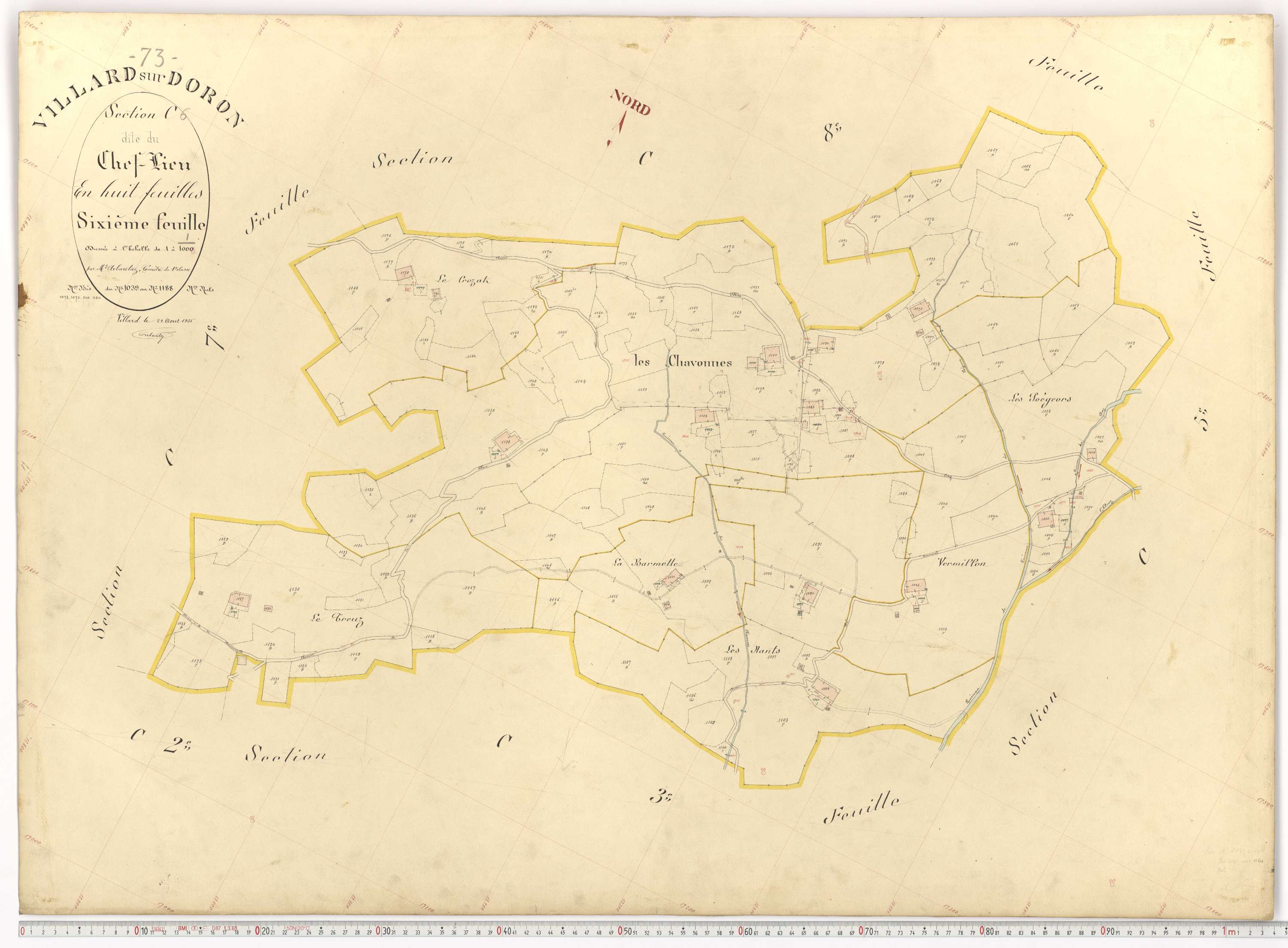 Villard-sur-Doron - Plans cadastraux du premier cadastre français.