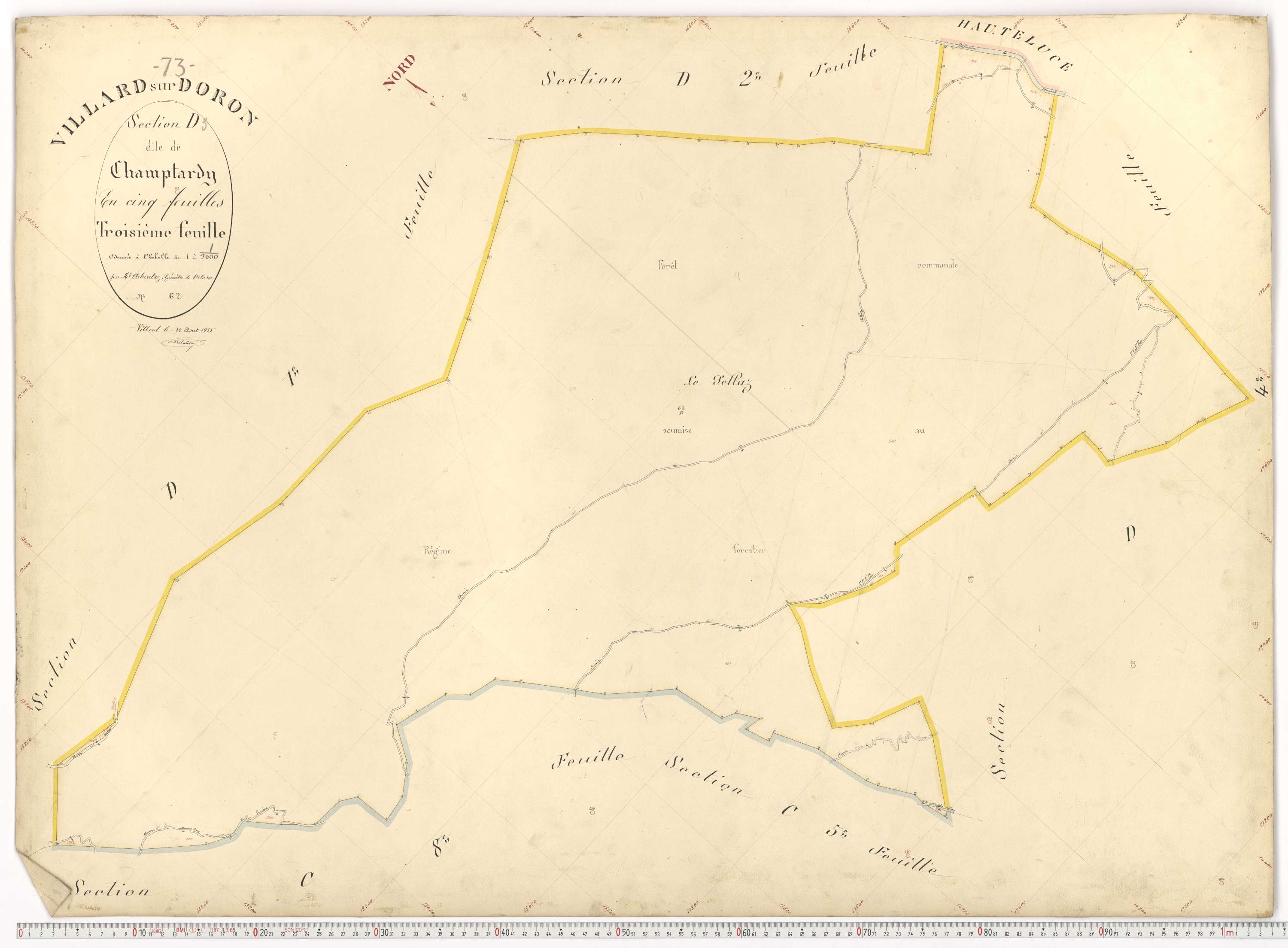 Villard-sur-Doron - Plans cadastraux du premier cadastre français.