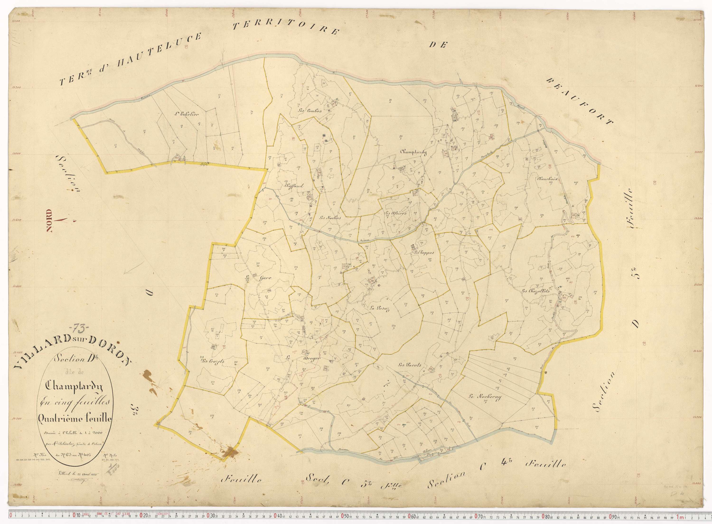 Villard-sur-Doron - Plans cadastraux du premier cadastre français.