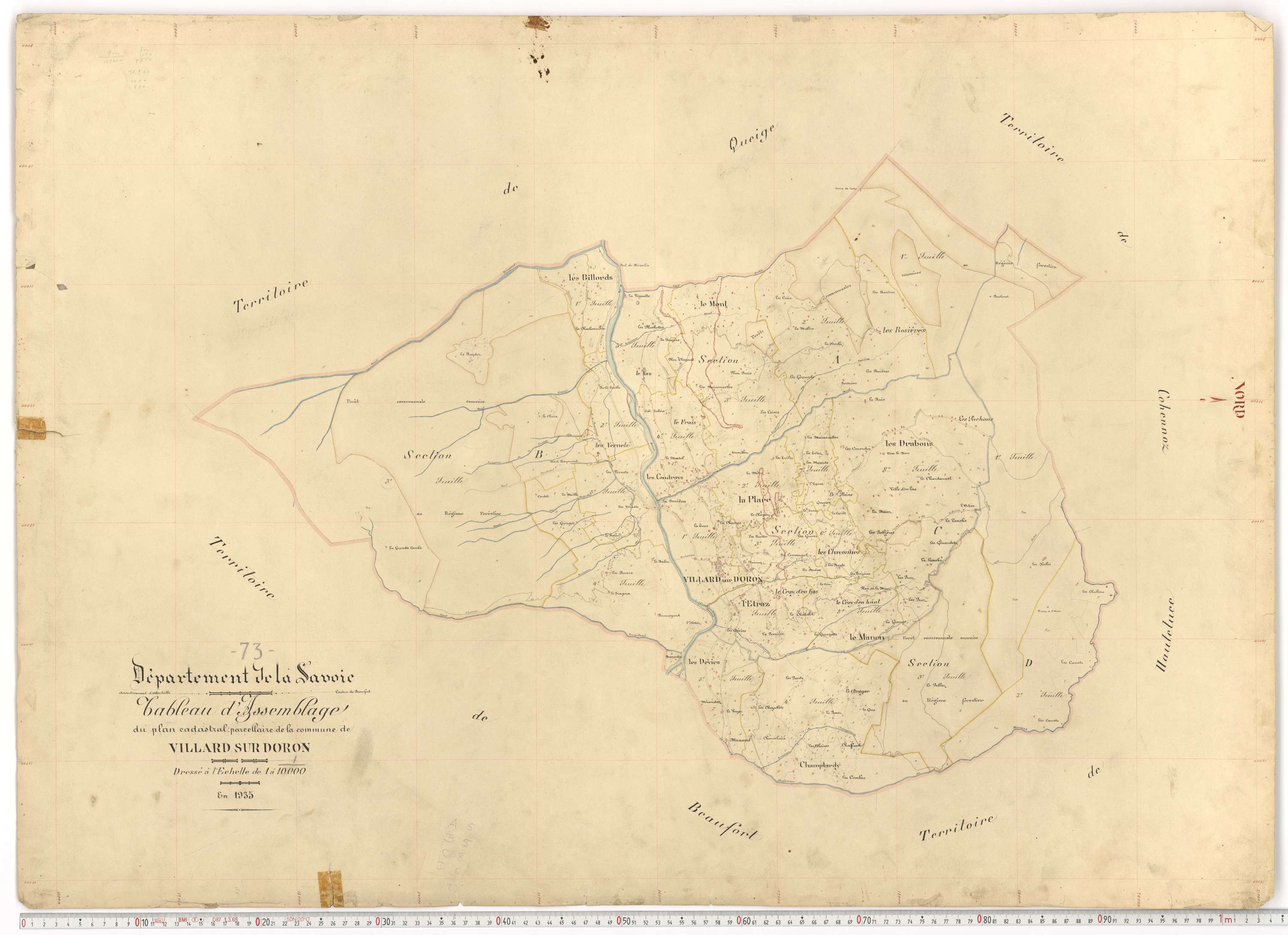 Villard-sur-Doron - Plans cadastraux du premier cadastre français.