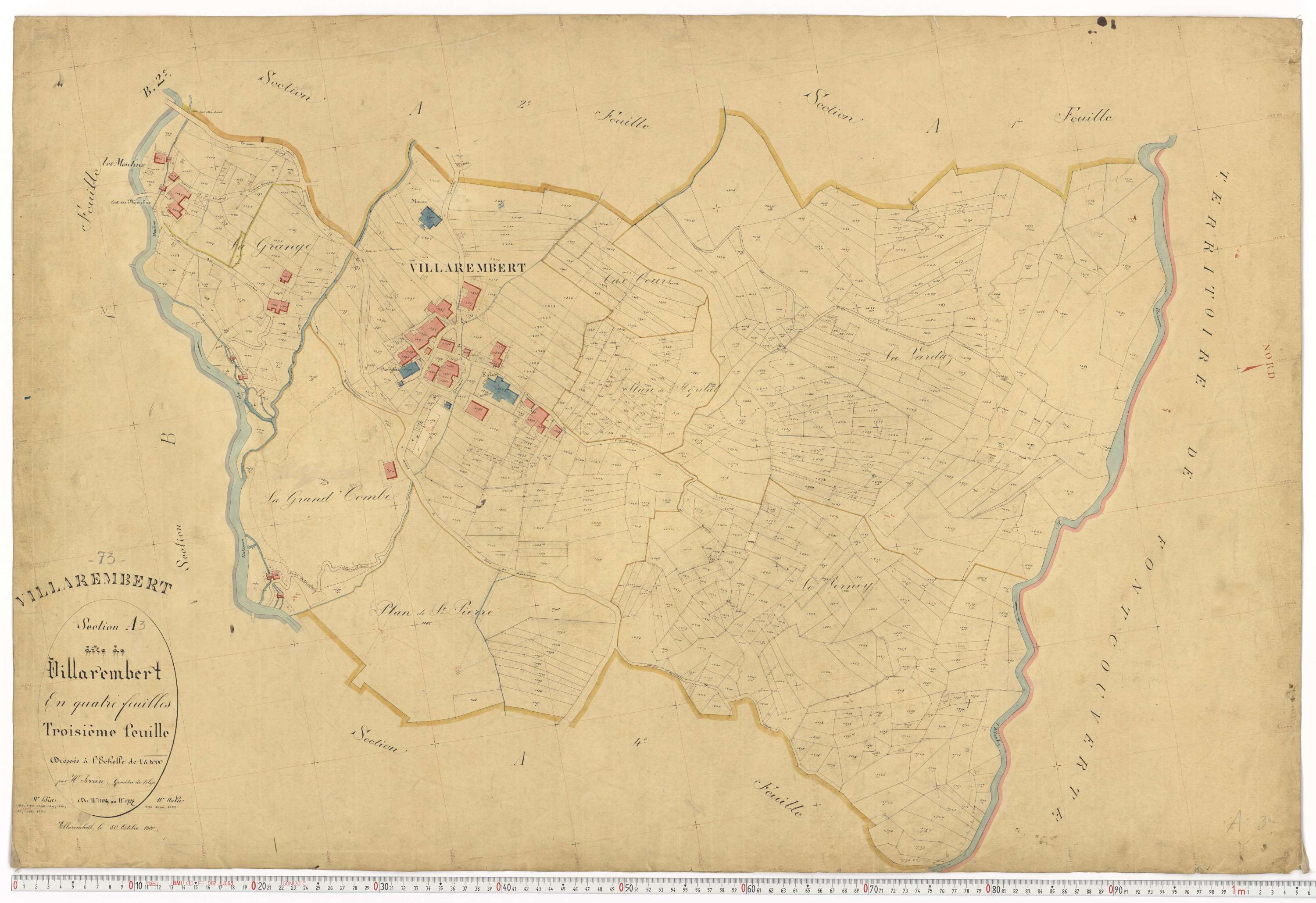 Villarembert - Plans cadastraux du premier cadastre français.