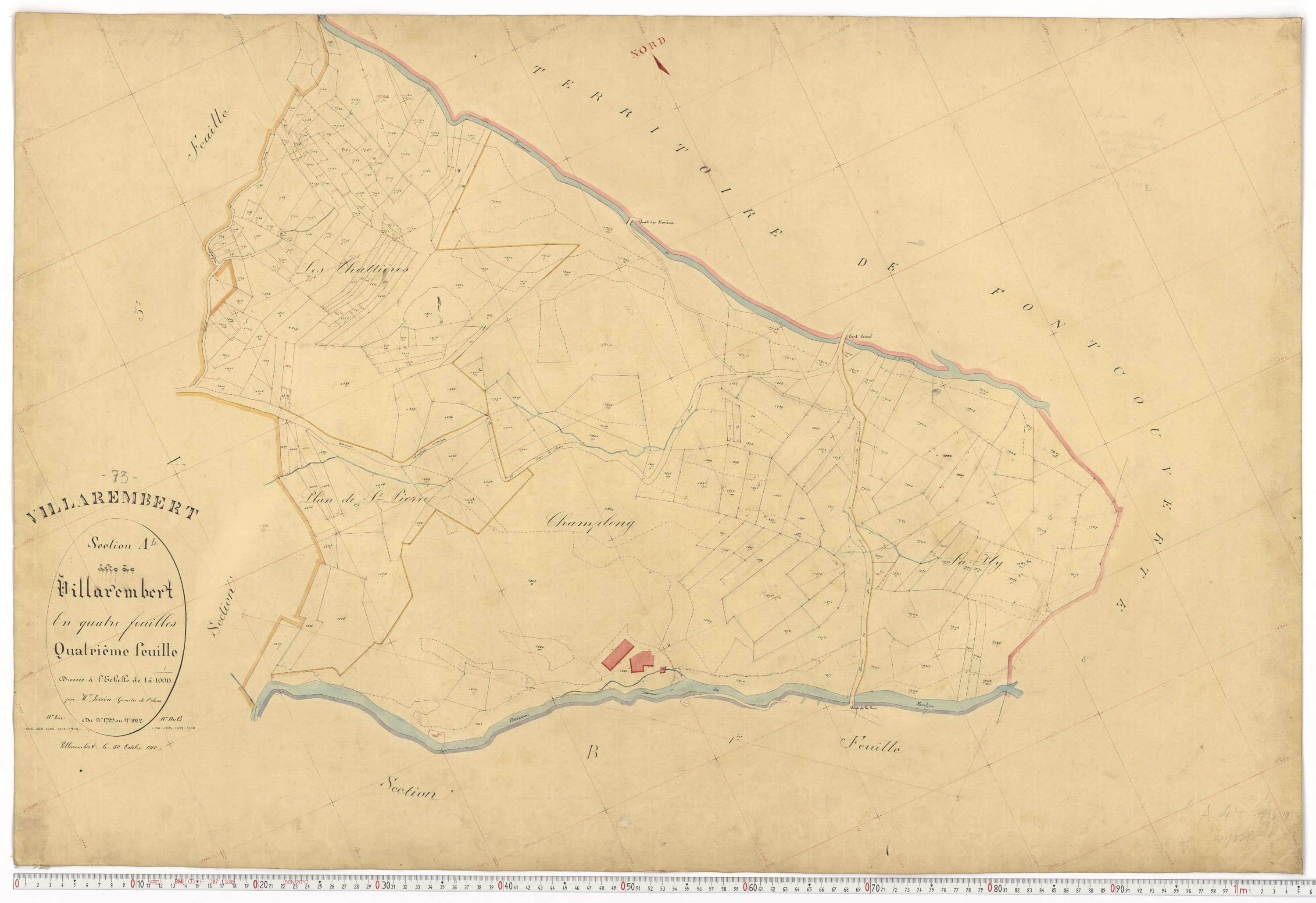 Villarembert - Plans cadastraux du premier cadastre français.