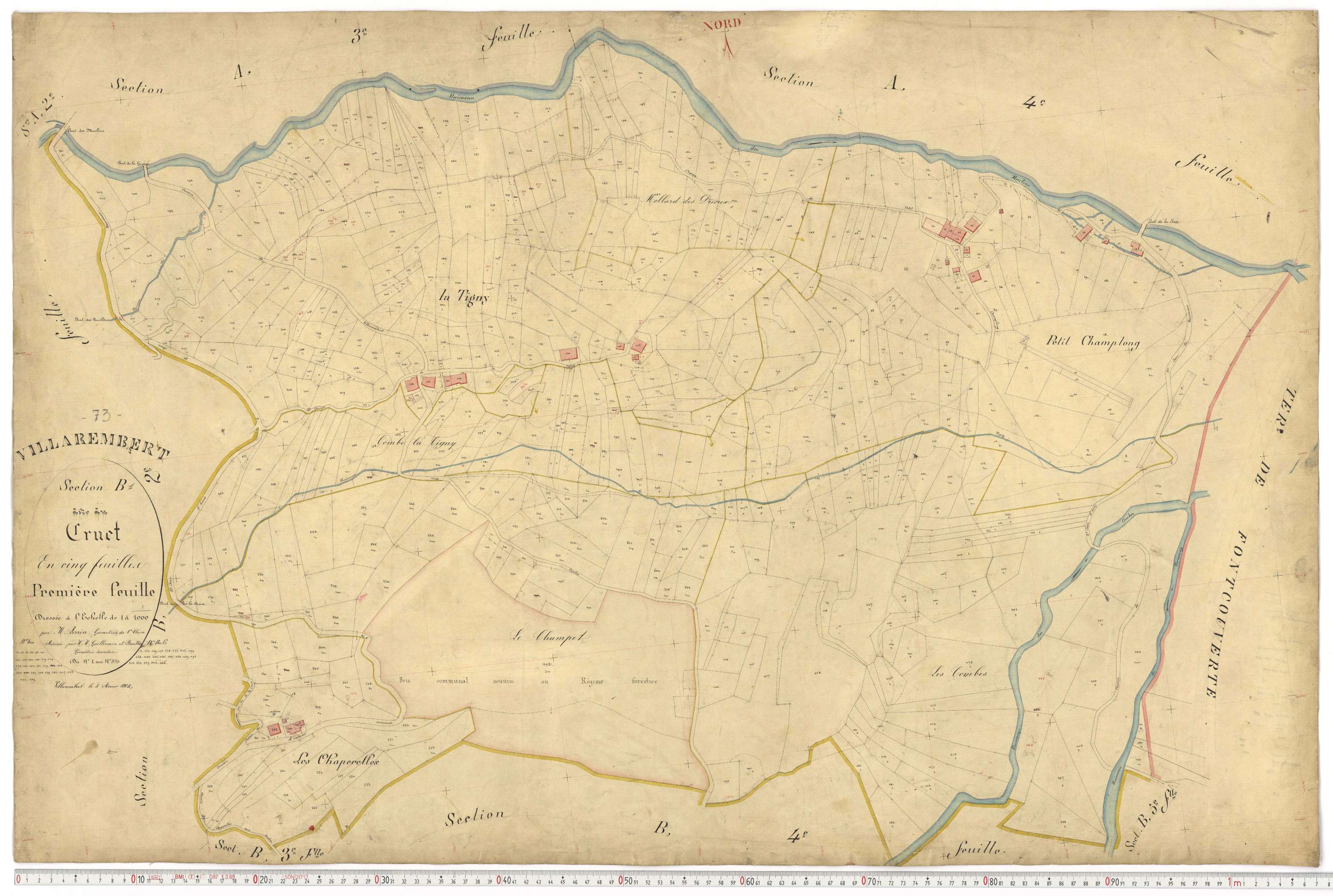 Villarembert - Plans cadastraux du premier cadastre français.