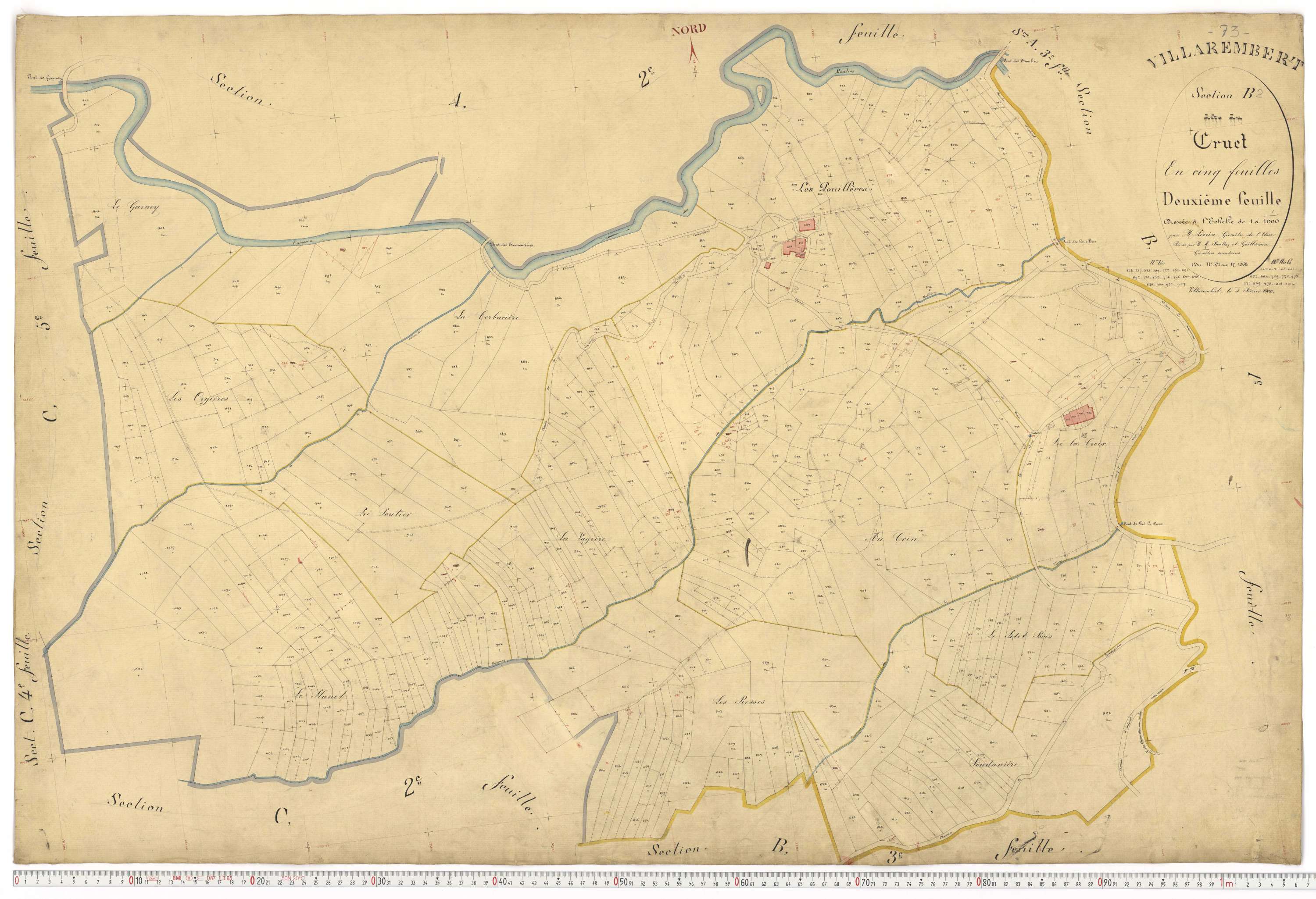 Villarembert - Plans cadastraux du premier cadastre français.
