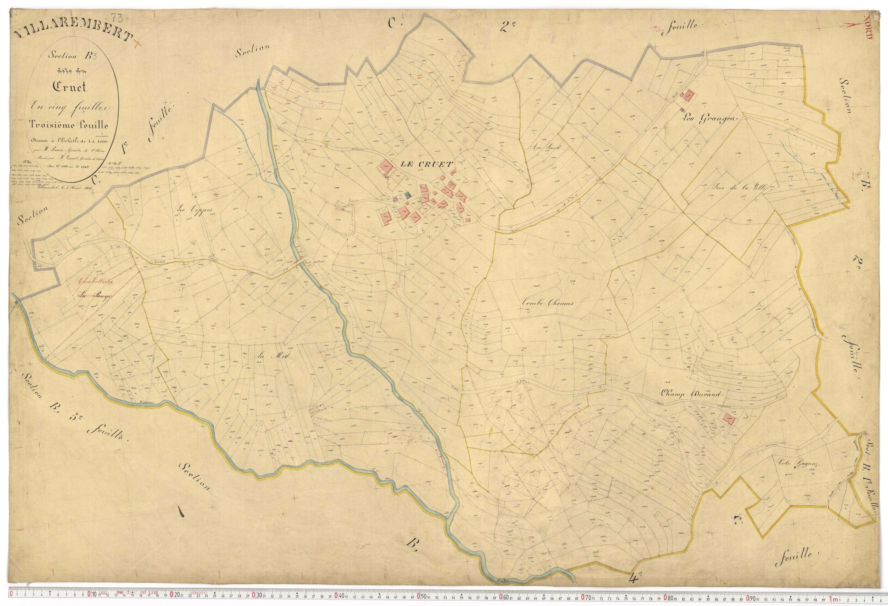 Villarembert - Plans cadastraux du premier cadastre français.