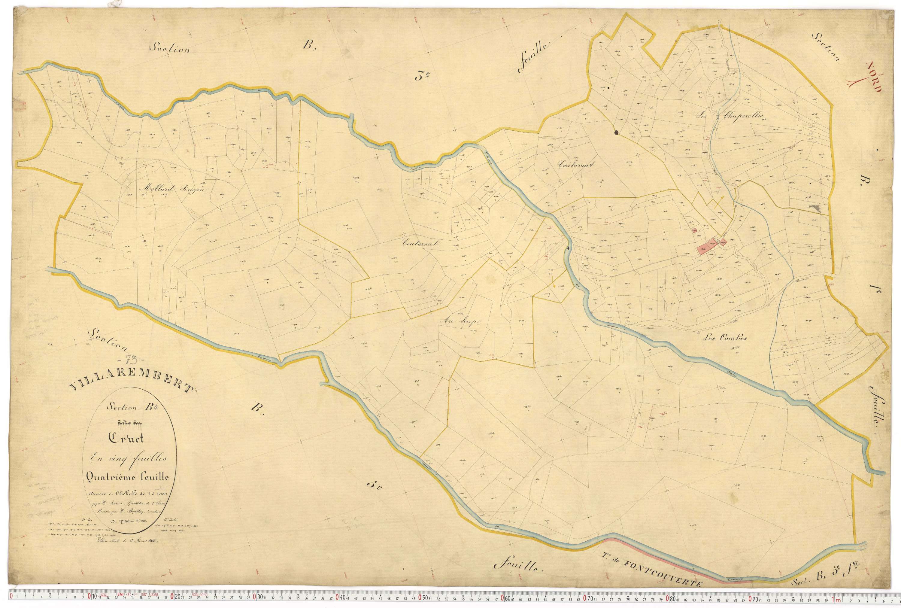 Villarembert - Plans cadastraux du premier cadastre français.
