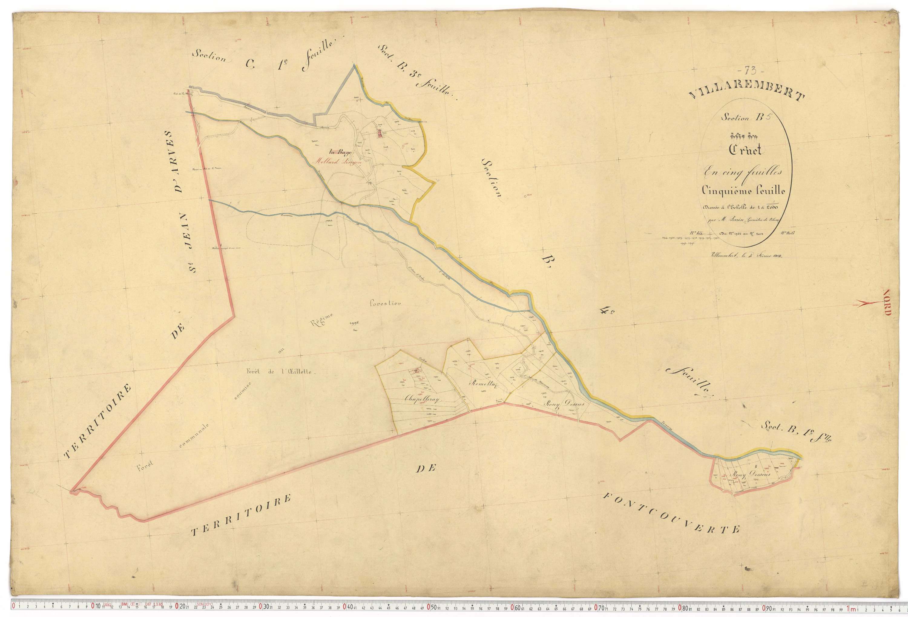Villarembert - Plans cadastraux du premier cadastre français.