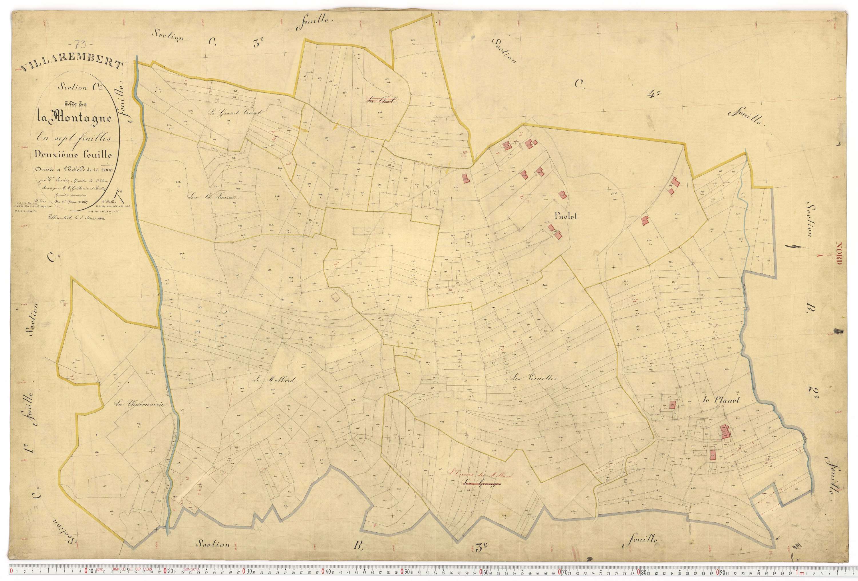 Villarembert - Plans cadastraux du premier cadastre français.