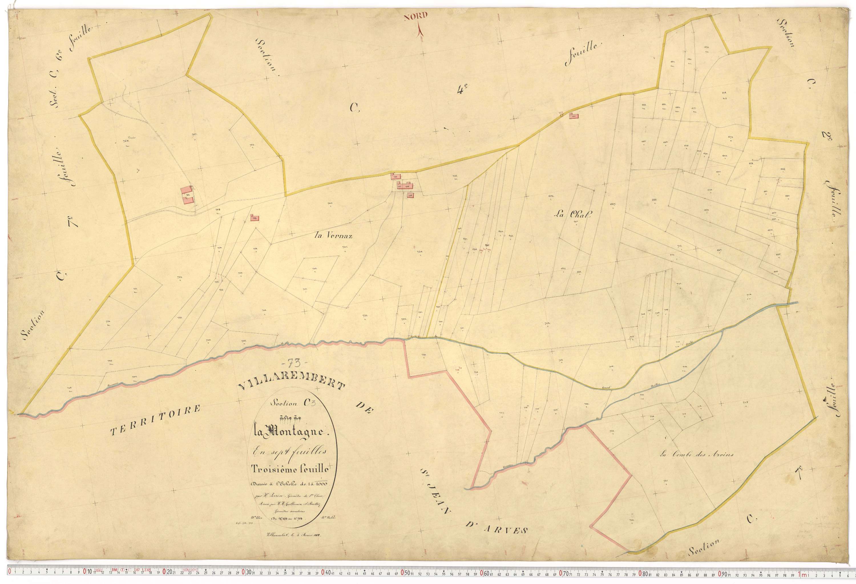 Villarembert - Plans cadastraux du premier cadastre français.