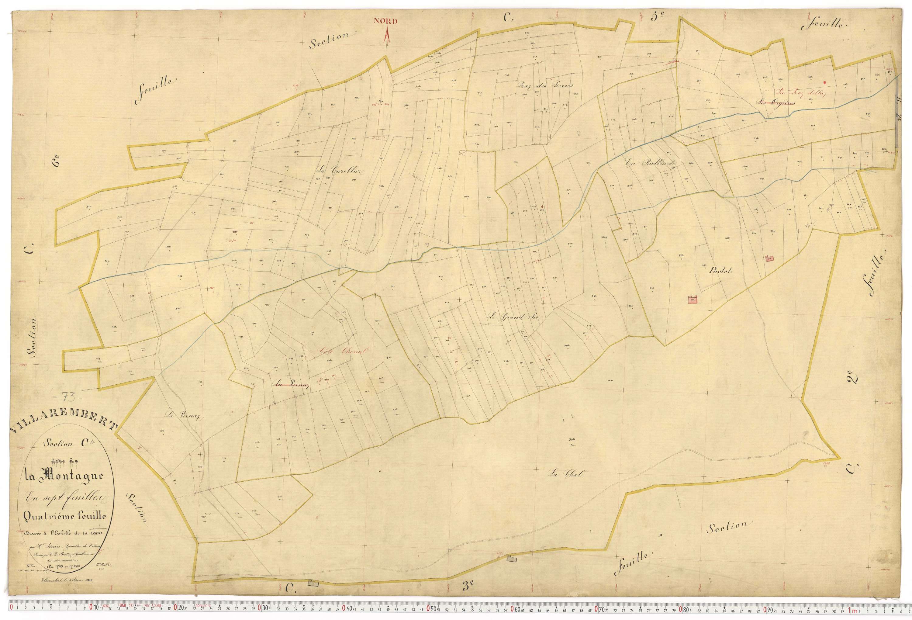 Villarembert - Plans cadastraux du premier cadastre français.
