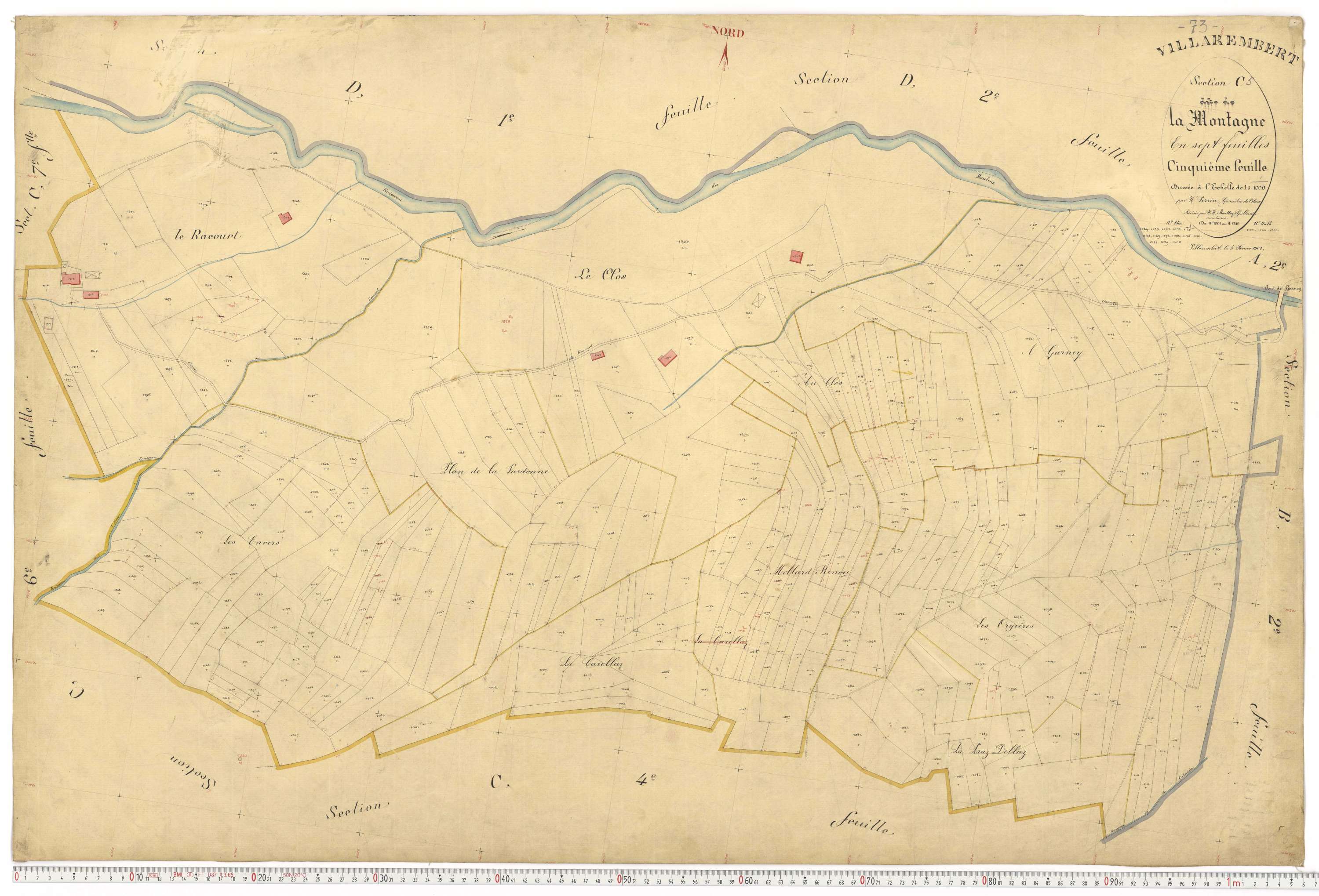 Villarembert - Plans cadastraux du premier cadastre français.