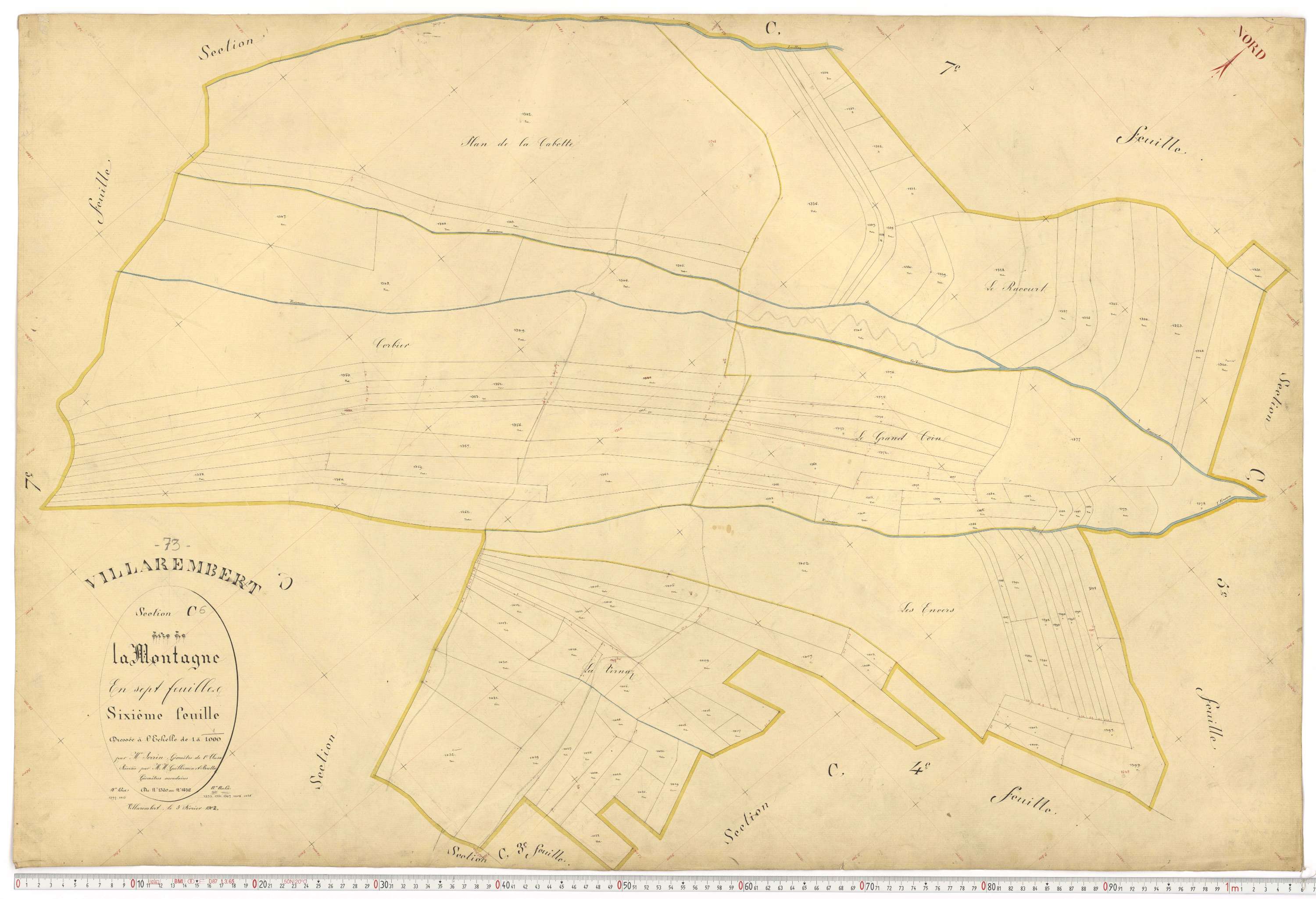 Villarembert - Plans cadastraux du premier cadastre français.
