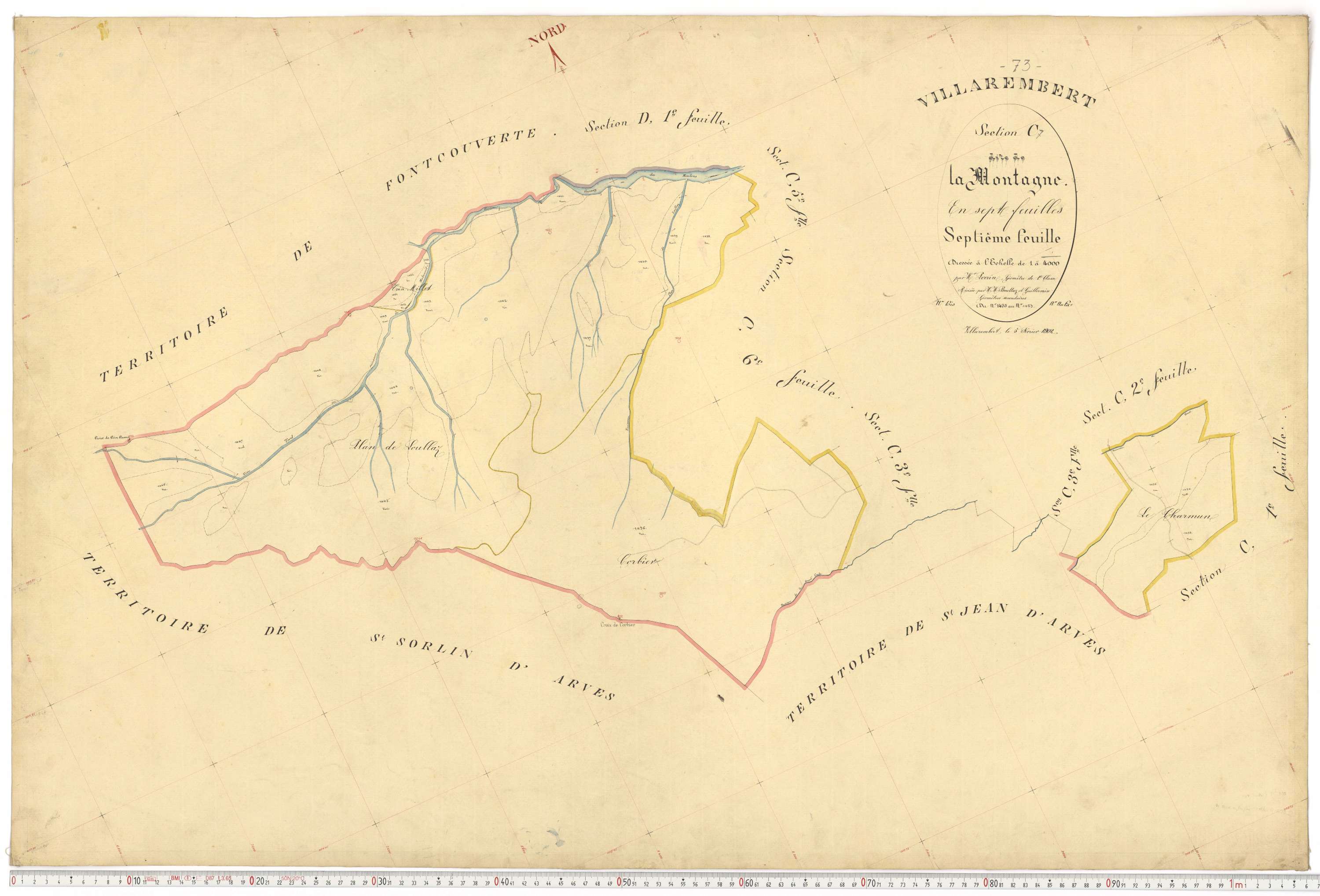 Villarembert - Plans cadastraux du premier cadastre français.