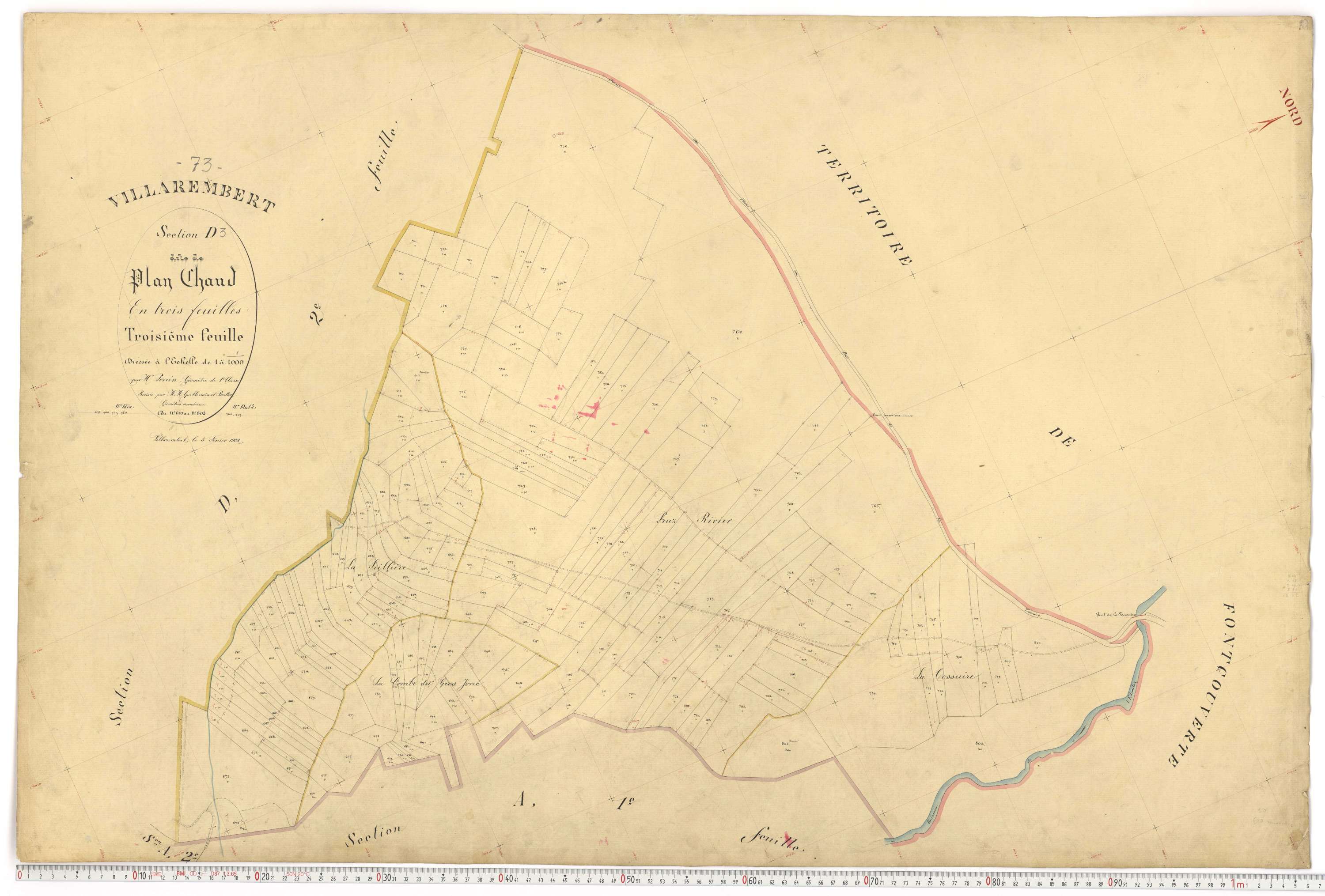 Villarembert - Plans cadastraux du premier cadastre français.