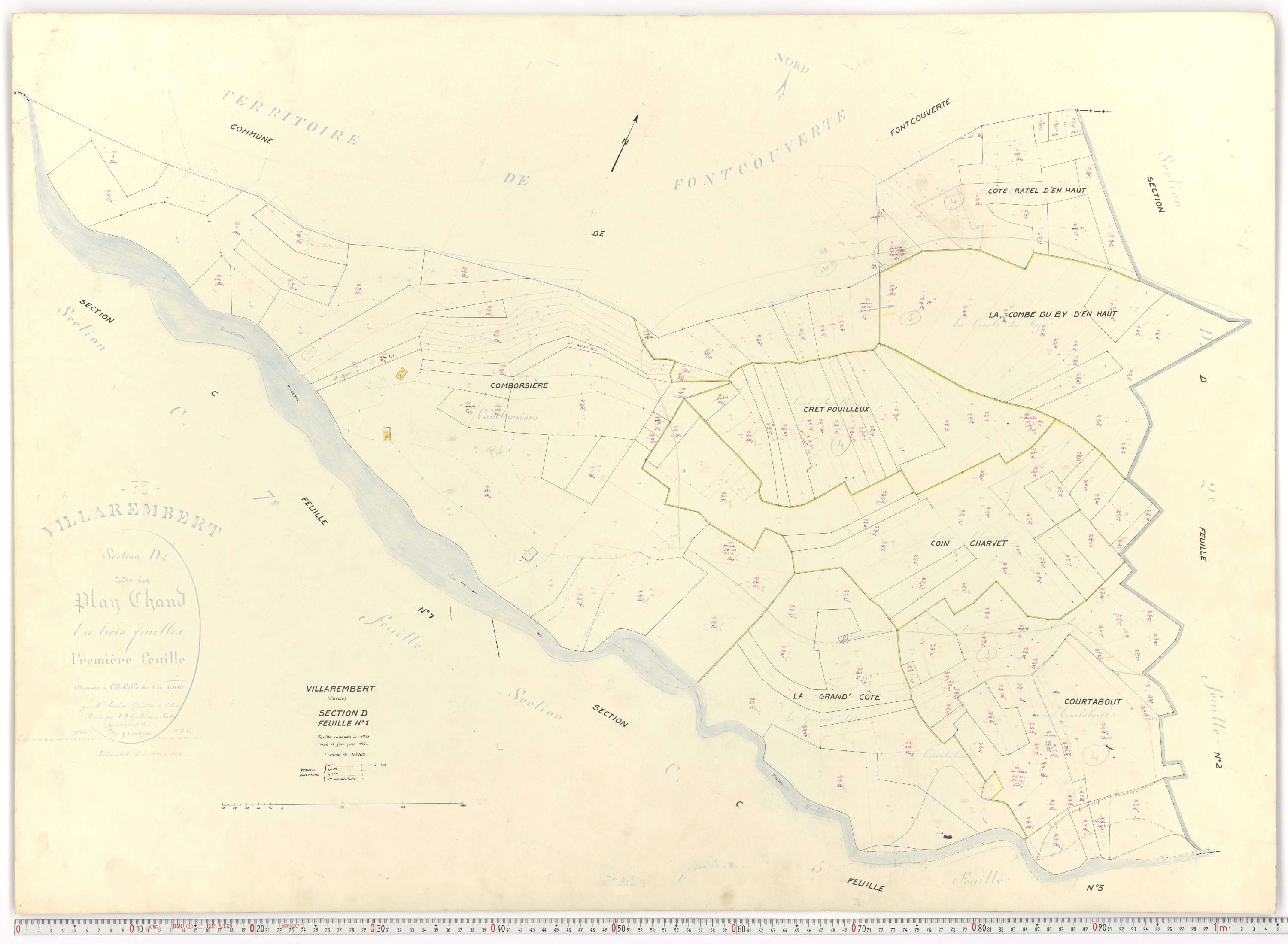 Villarembert - Plans cadastraux du cadastre rénové.