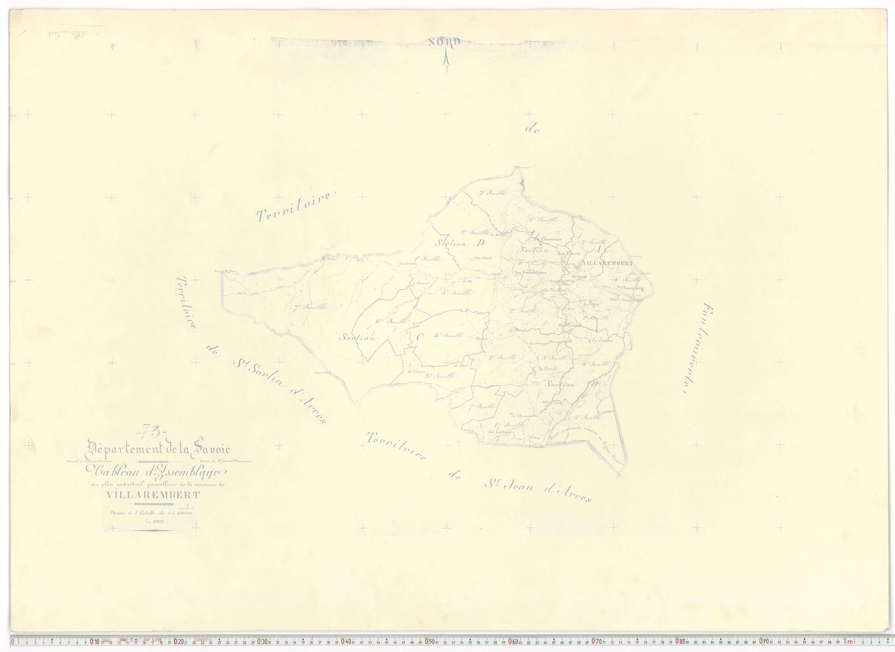 Villarembert - Plans cadastraux du cadastre rénové.