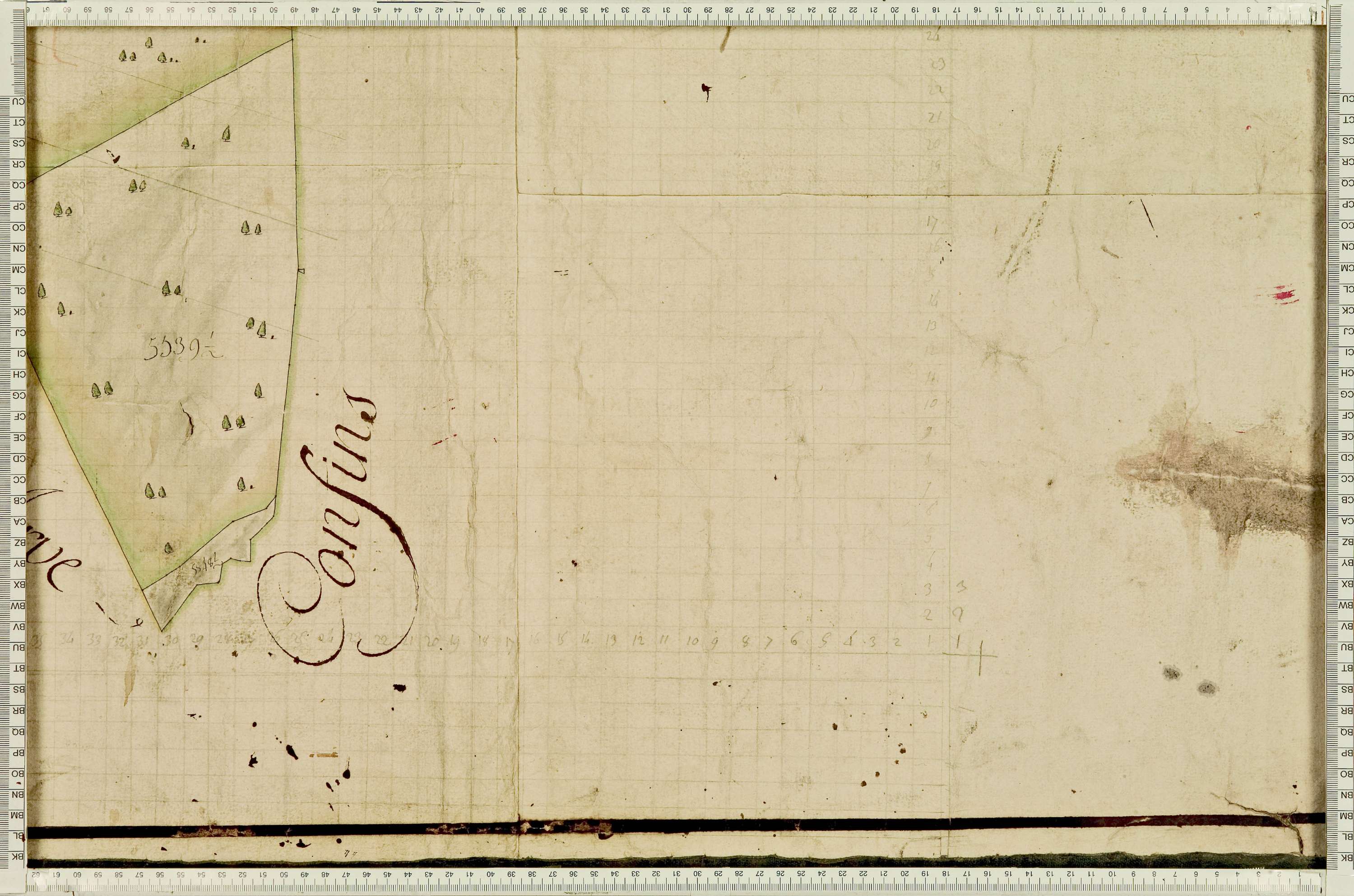 Villarembert - Copie de la mappe originale (plan cadastral) de la commune de Villarambert, dans lequel sont figurées et numérotées les 6651 parcelles qui composent le territoire de la commune. Signée Cocelli, directeur de la péréquation. - (La mappeorigin