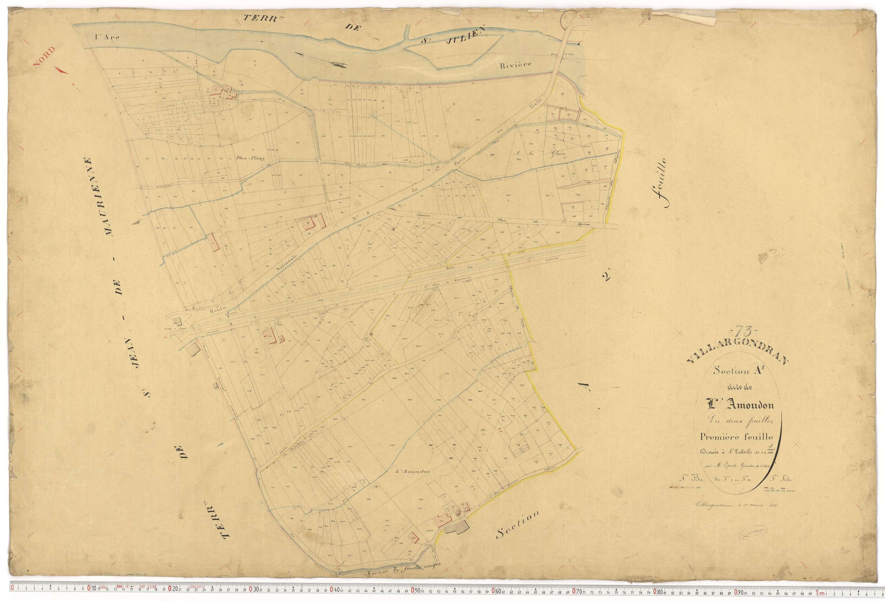 Villargondran - Plans cadastraux du premier cadastre français.