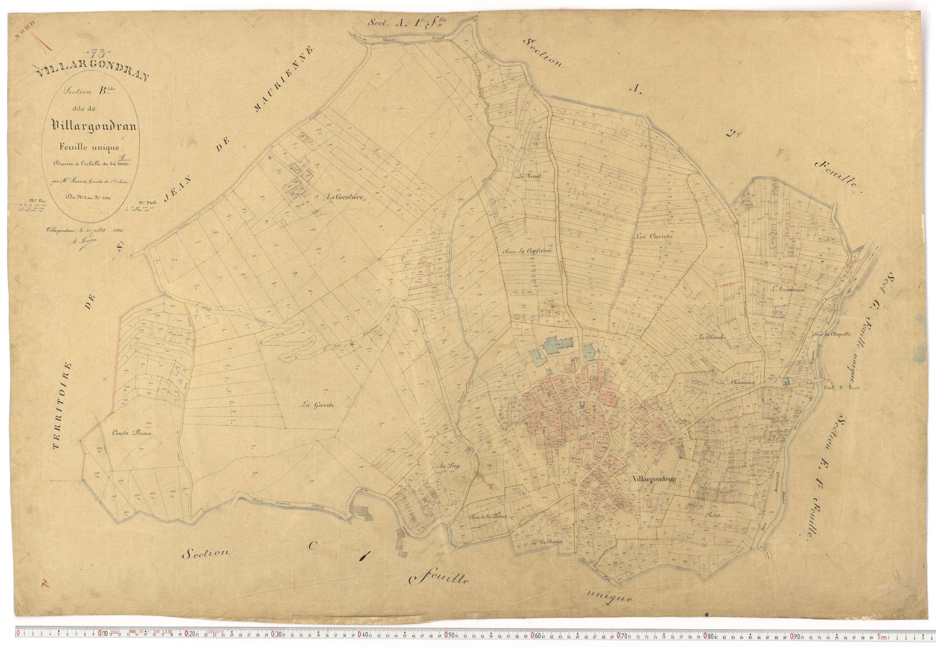 Villargondran - Plans cadastraux du premier cadastre français.