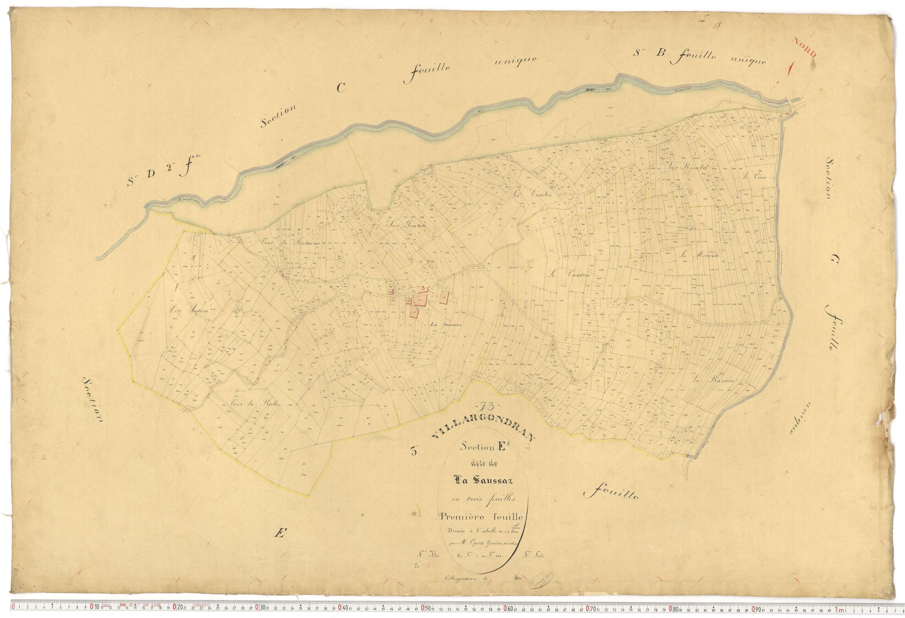 Villargondran - Plans cadastraux du premier cadastre français.