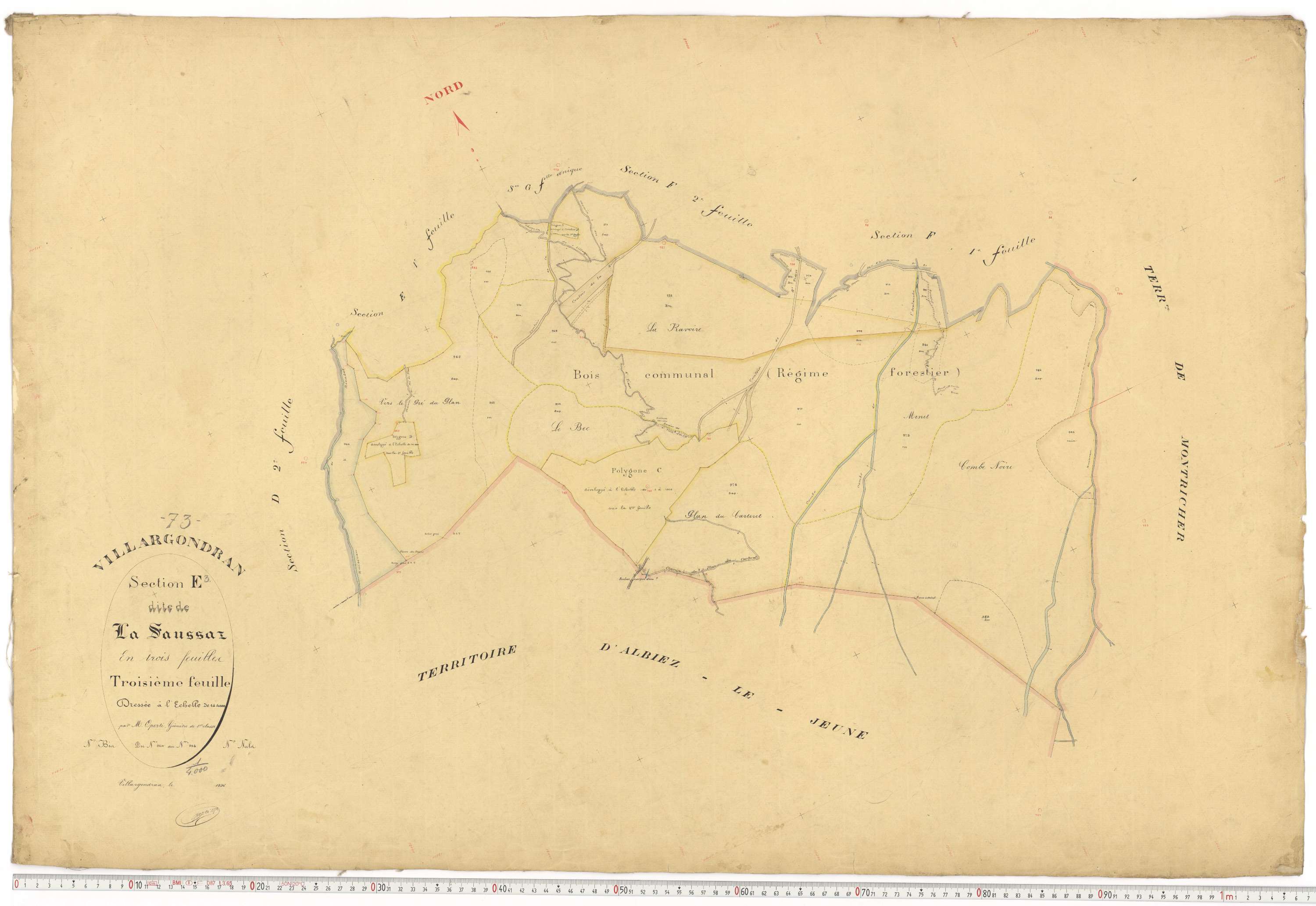 Villargondran - Plans cadastraux du premier cadastre français.