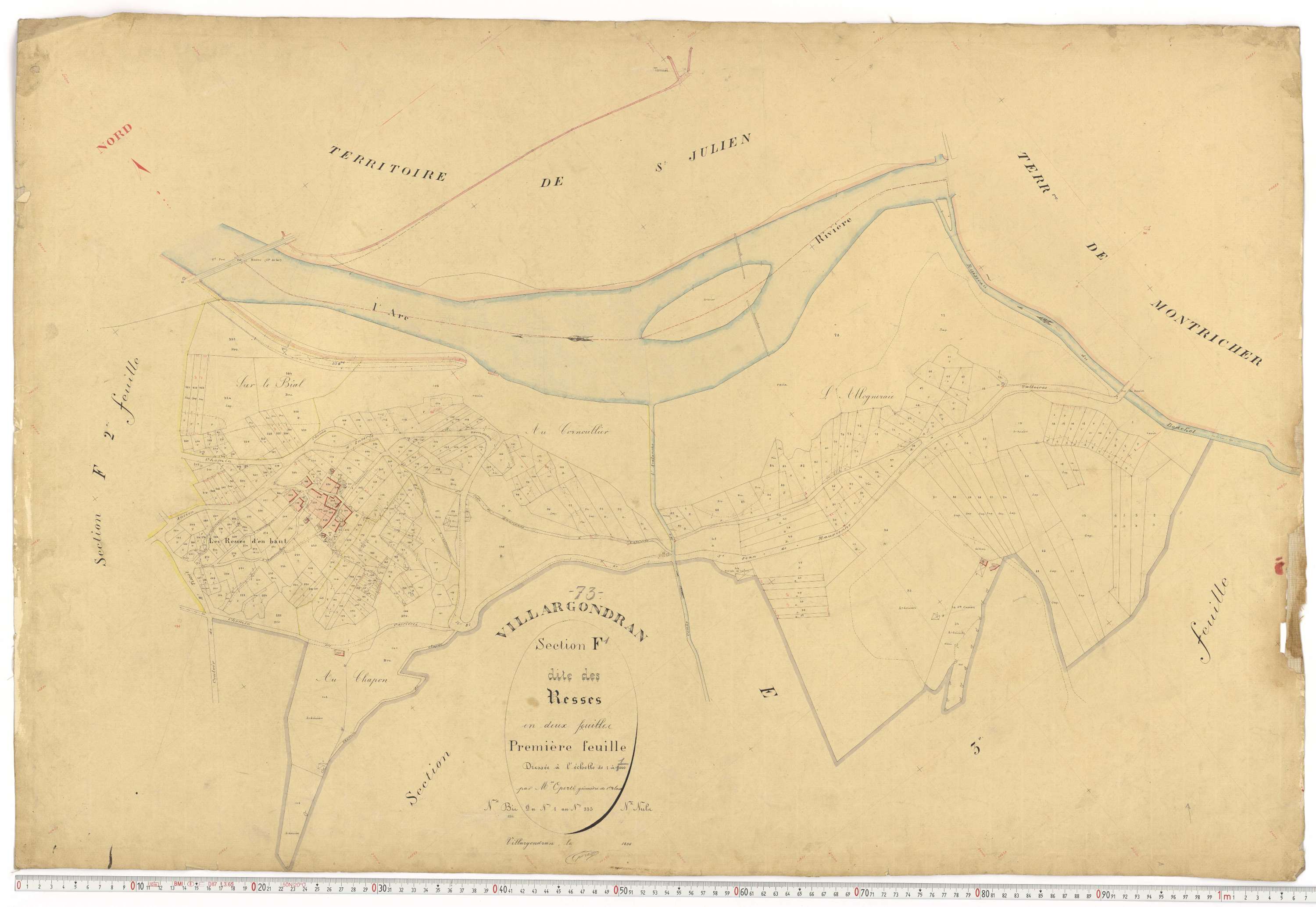 Villargondran - Plans cadastraux du premier cadastre français.