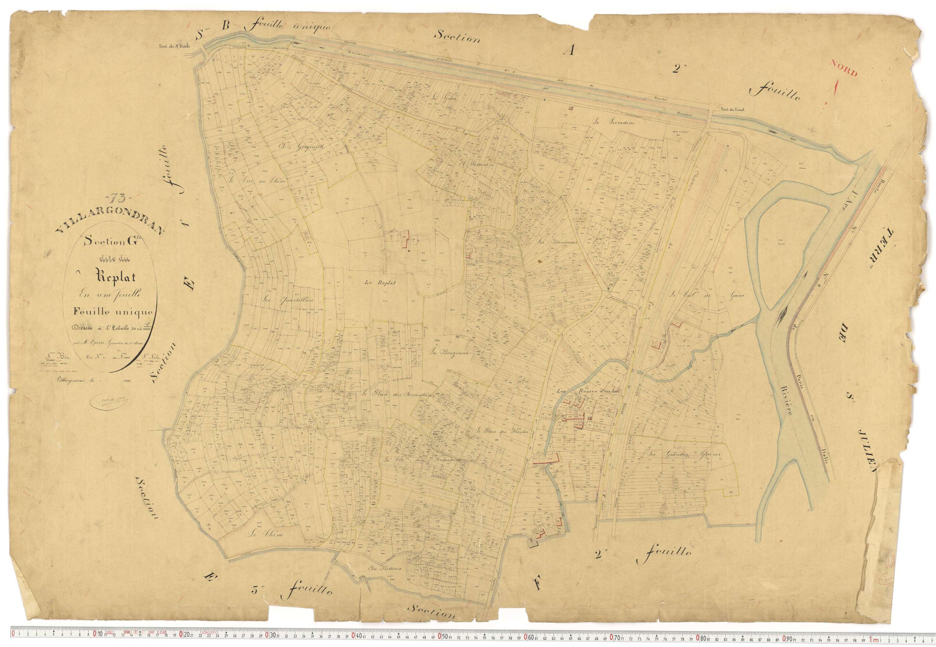 Villargondran - Plans cadastraux du premier cadastre français.