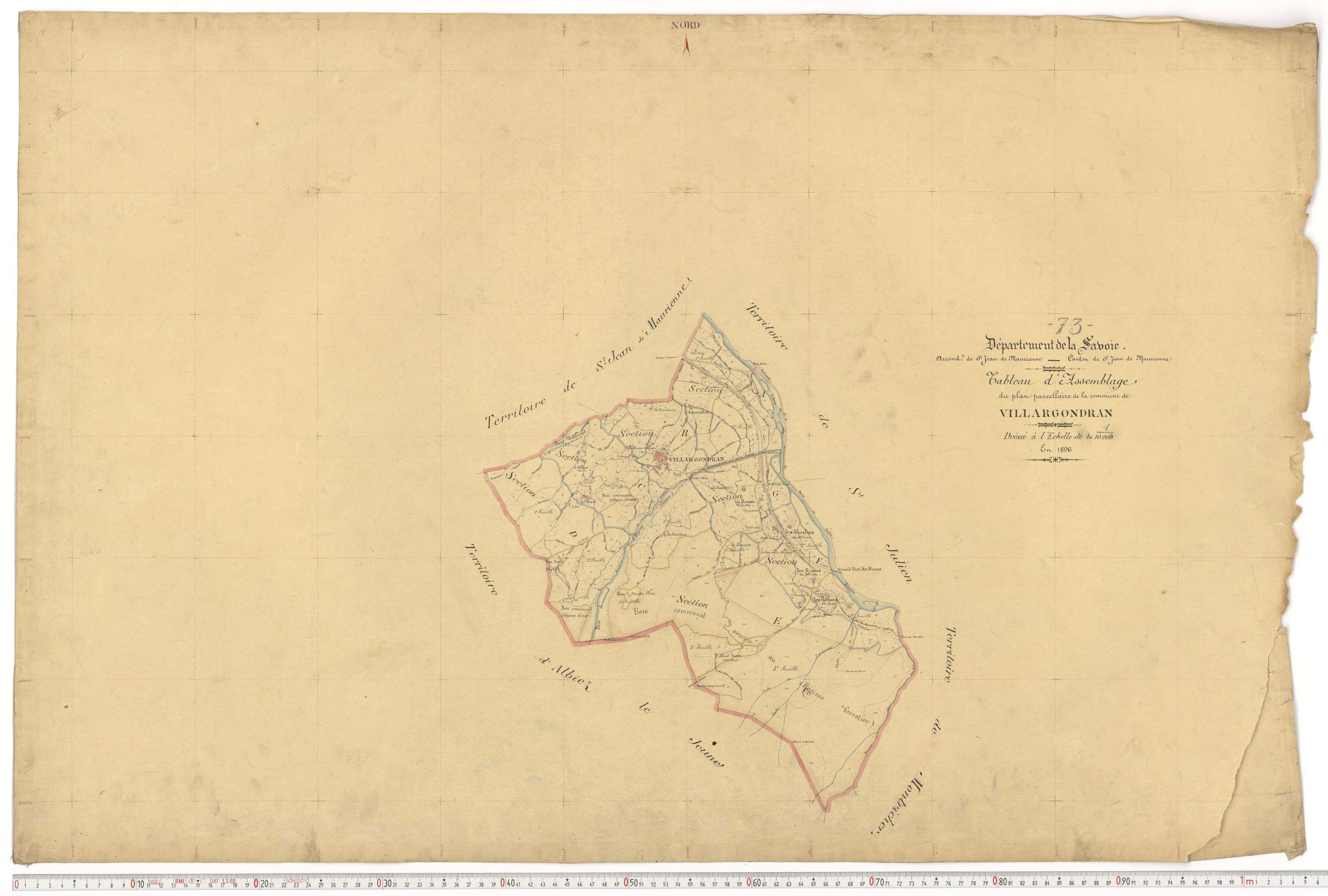 Villargondran - Plans cadastraux du premier cadastre français.
