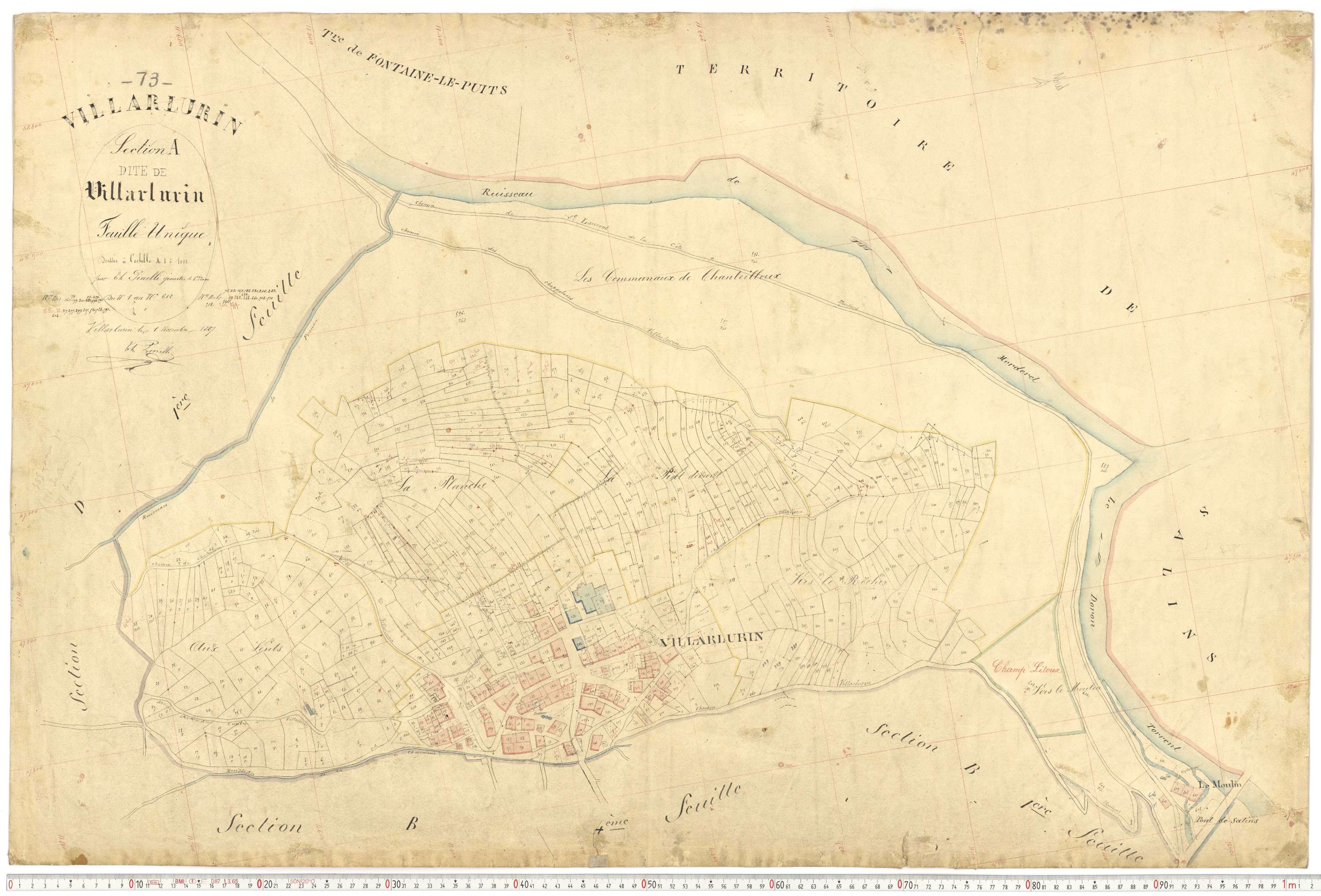 Villarlurin - Plans cadastraux du premier cadastre français.