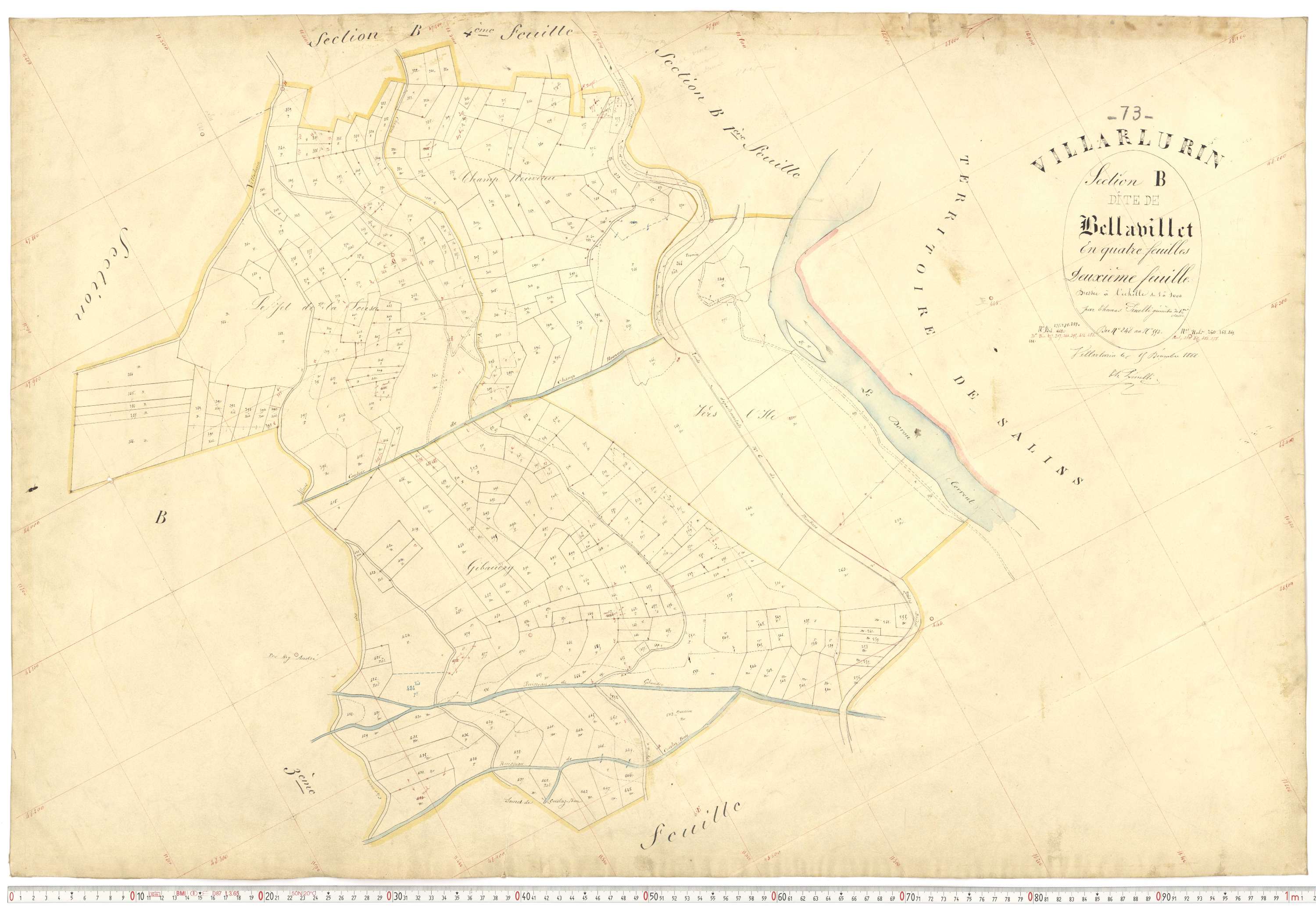 Villarlurin - Plans cadastraux du premier cadastre français.