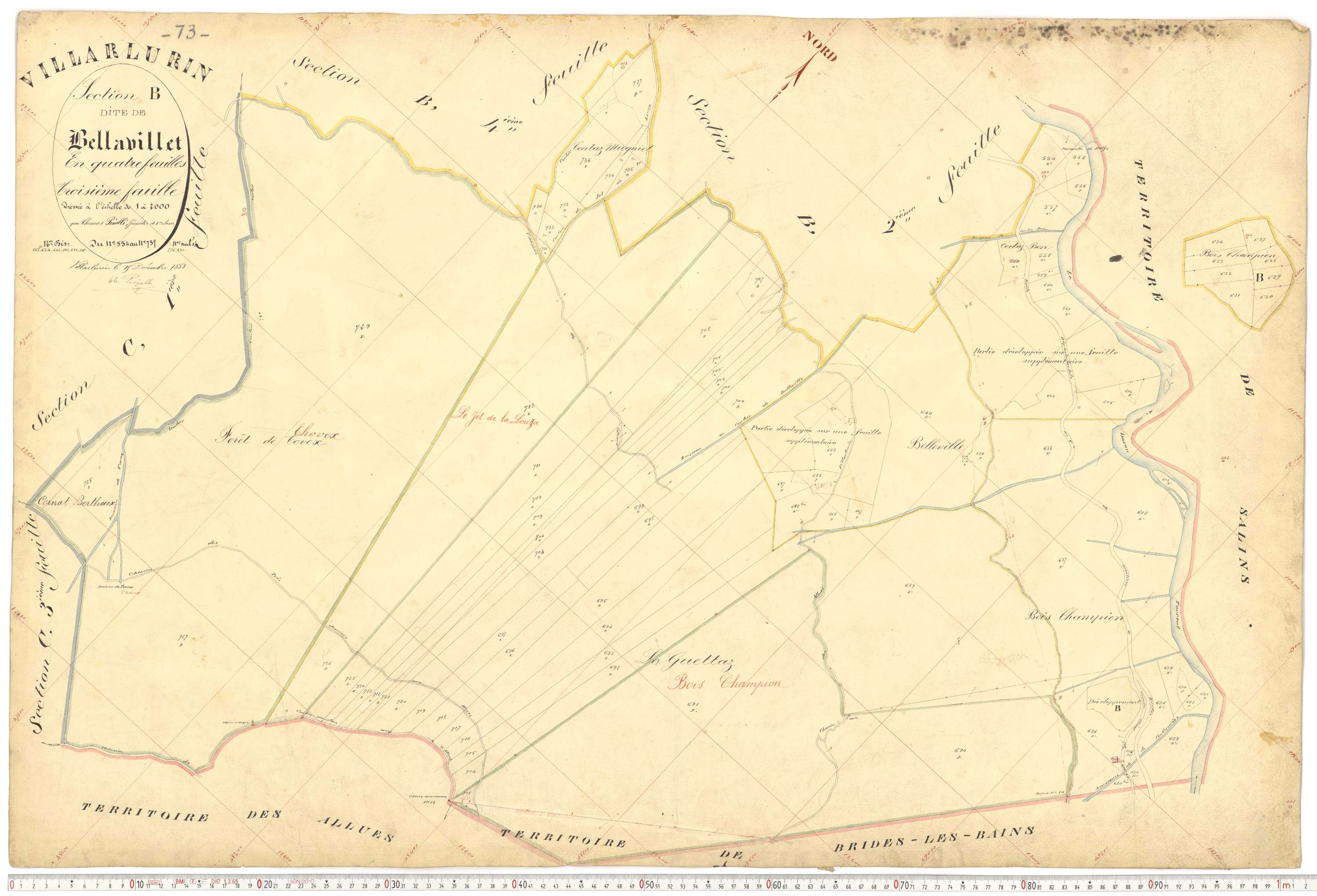 Villarlurin - Plans cadastraux du premier cadastre français.
