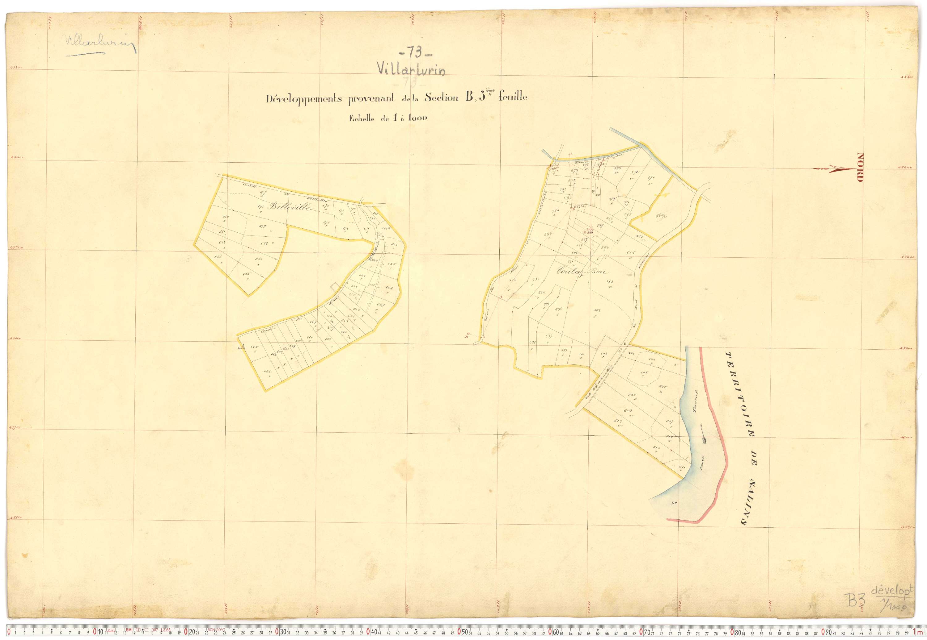 Villarlurin - Plans cadastraux du premier cadastre français.