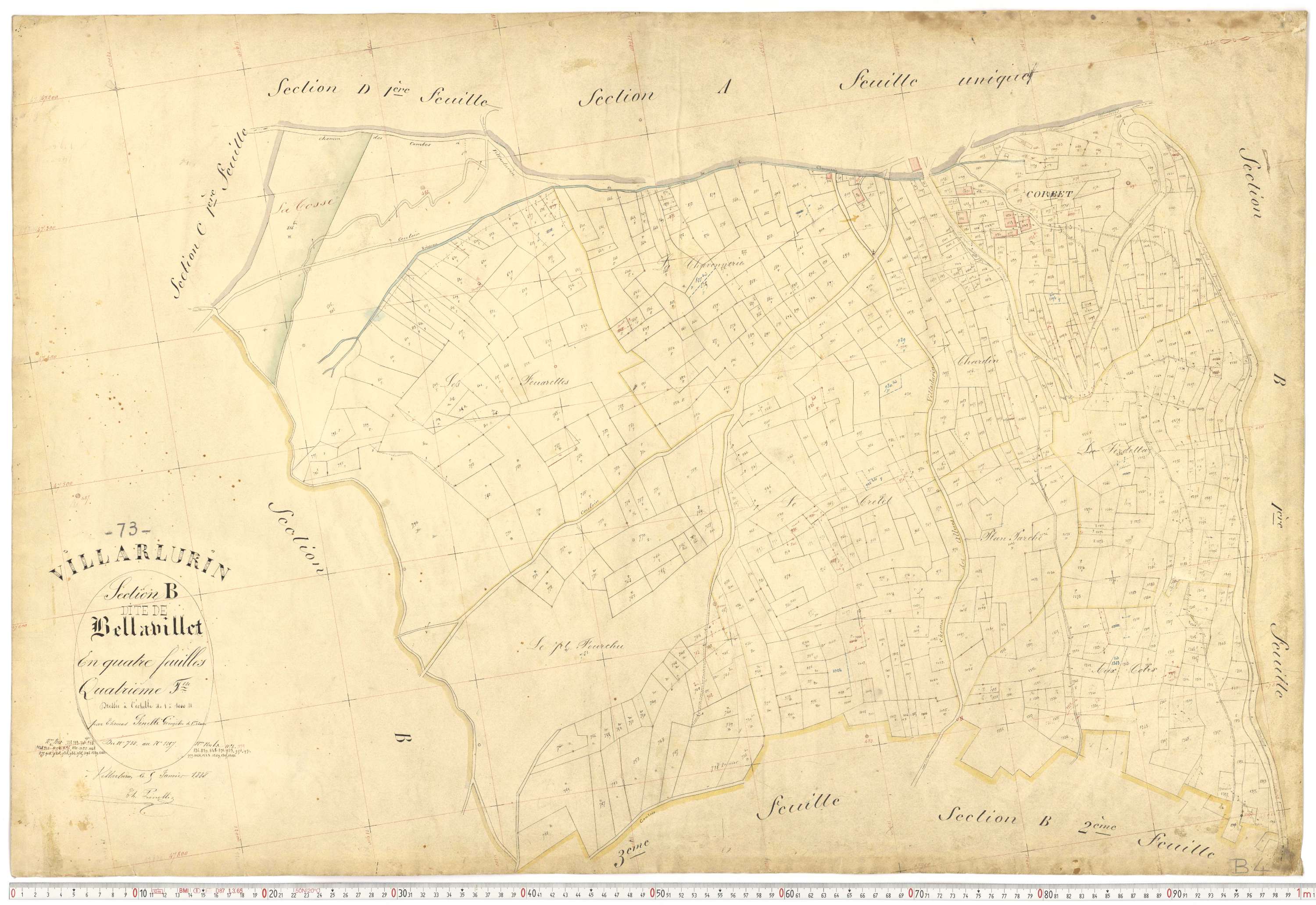 Villarlurin - Plans cadastraux du premier cadastre français.