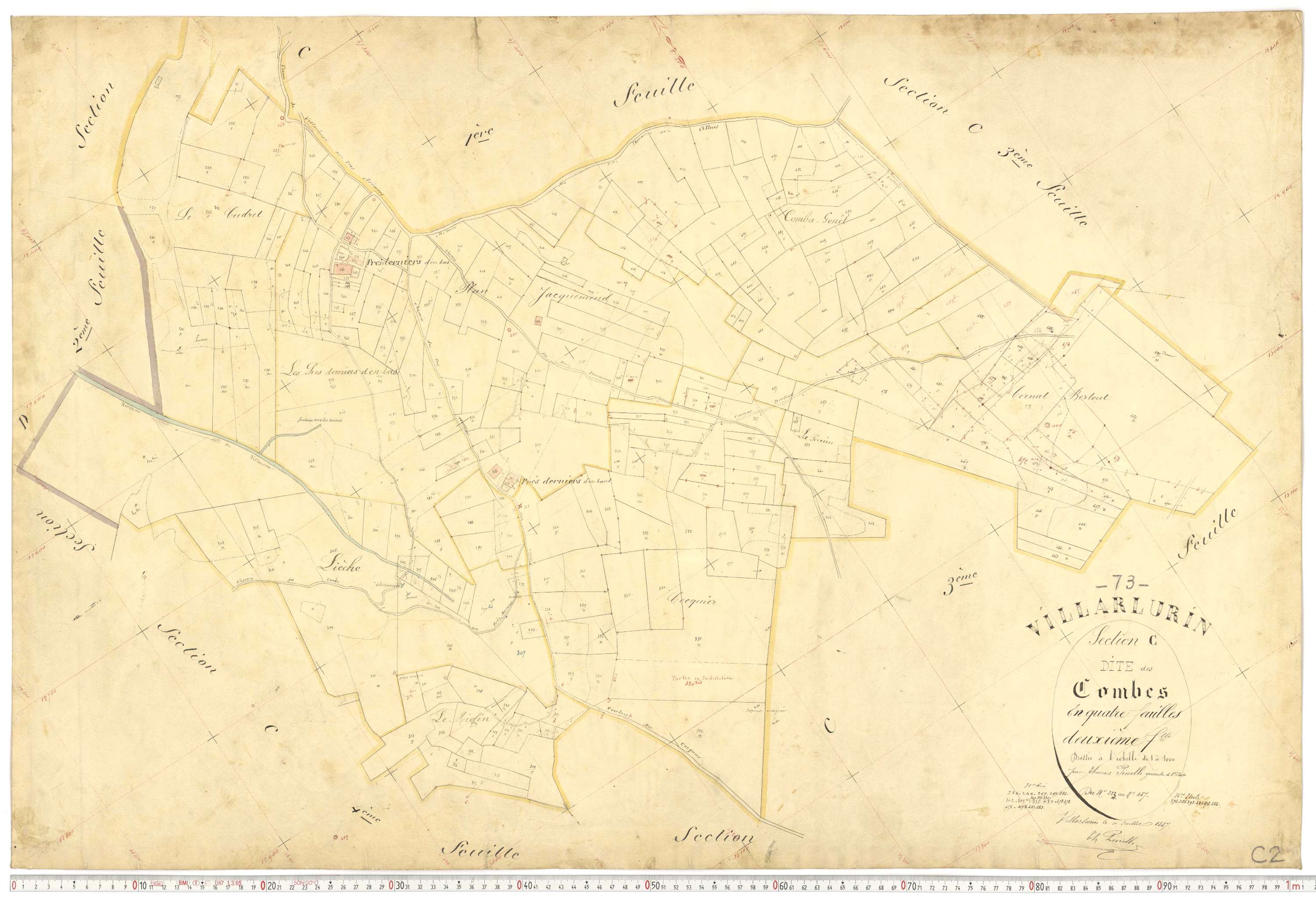 Villarlurin - Plans cadastraux du premier cadastre français.