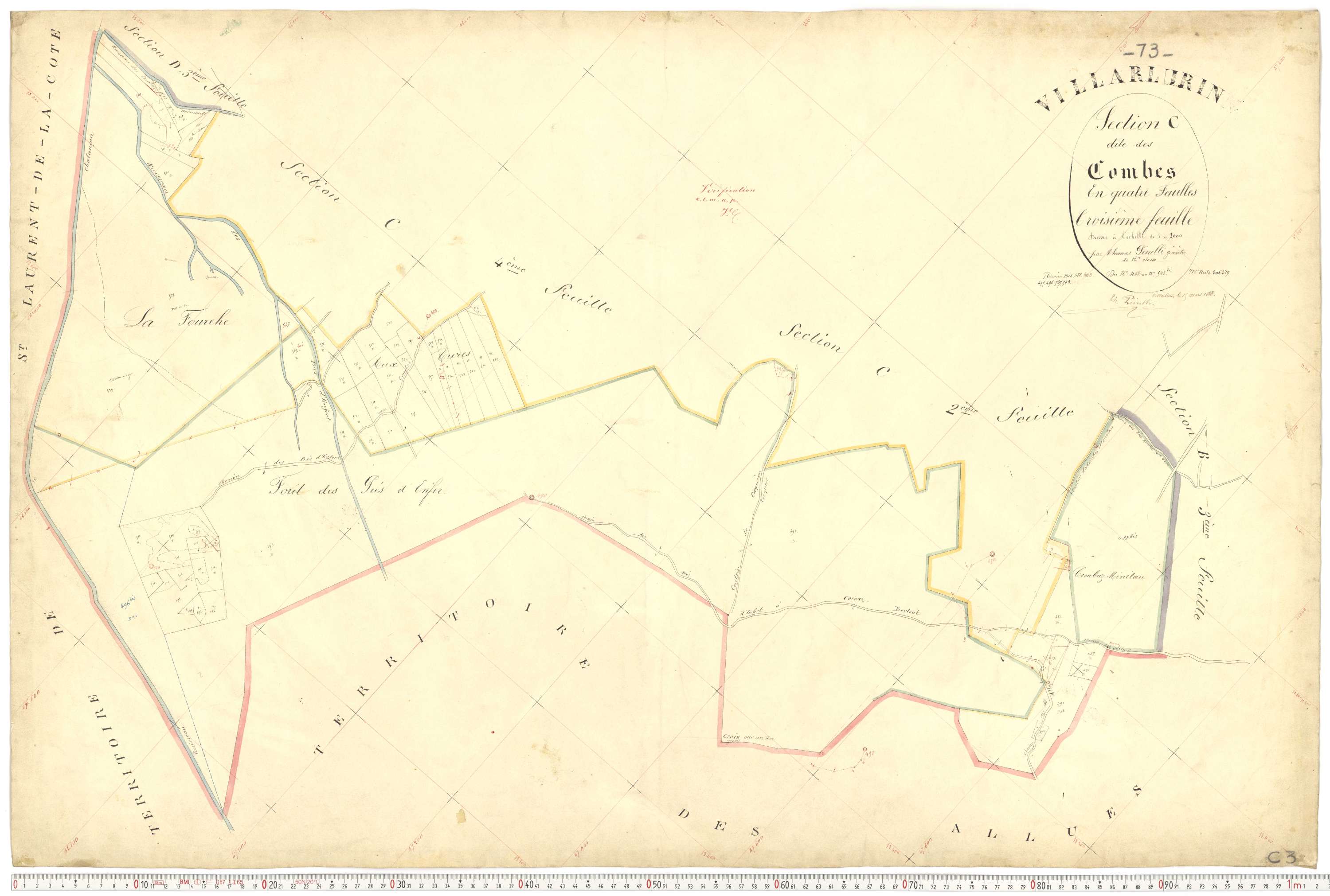 Villarlurin - Plans cadastraux du premier cadastre français.