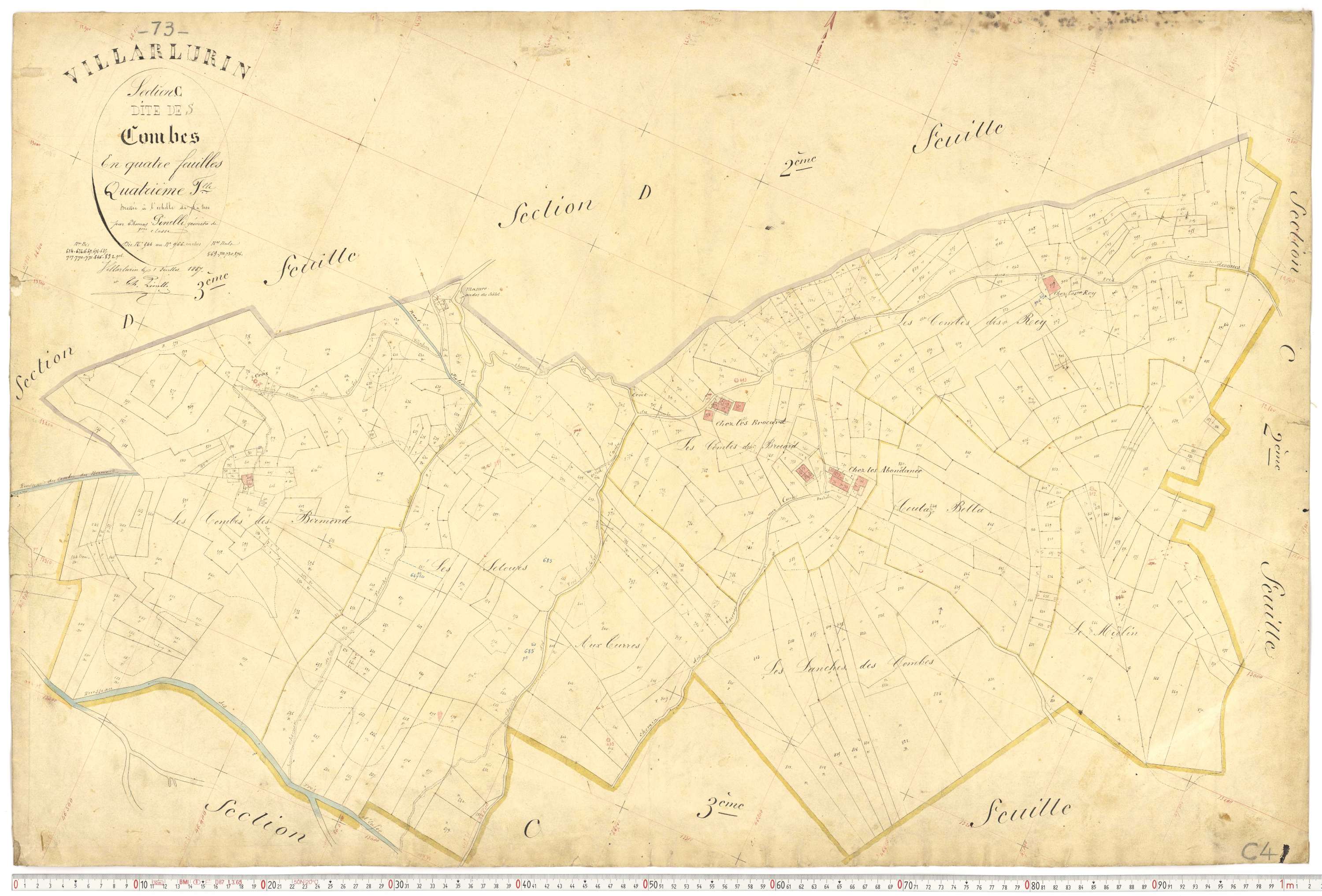 Villarlurin - Plans cadastraux du premier cadastre français.