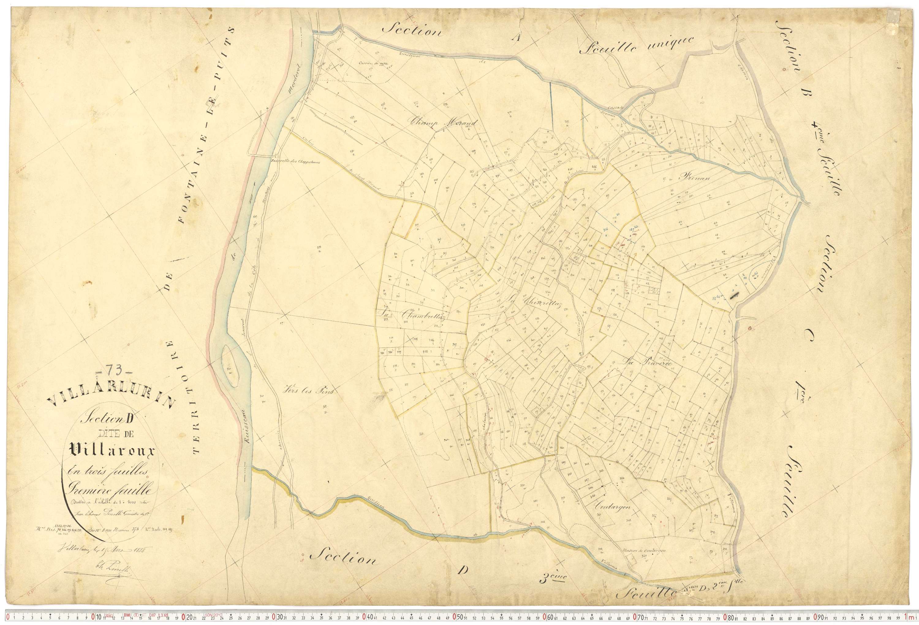 Villarlurin - Plans cadastraux du premier cadastre français.