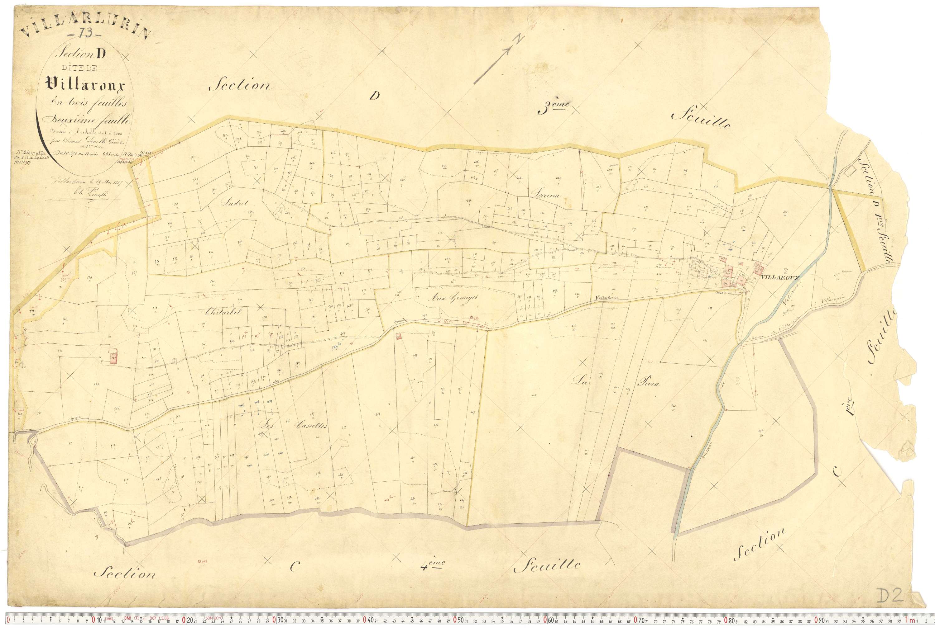 Villarlurin - Plans cadastraux du premier cadastre français.