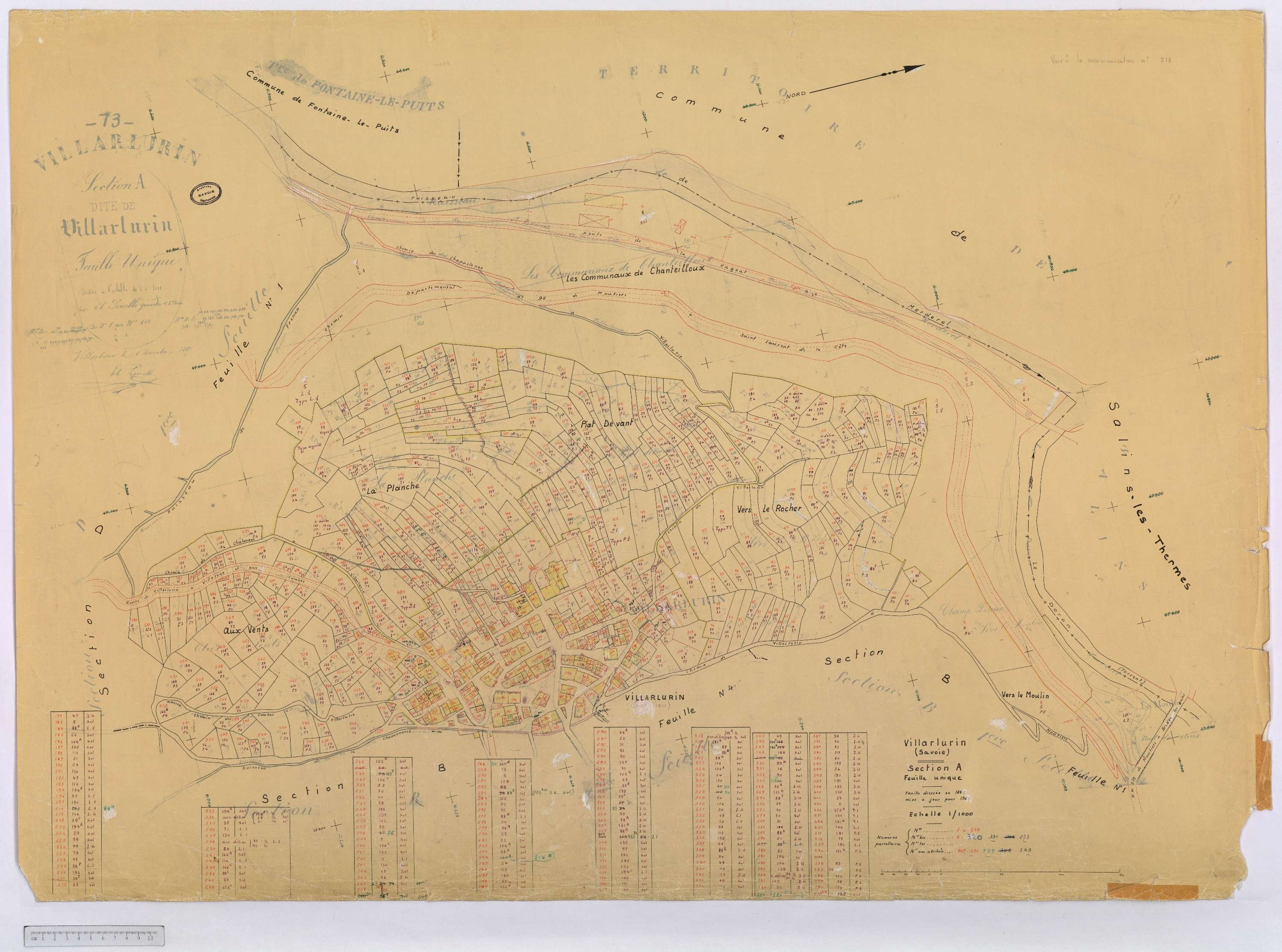 Villarlurin - Cadastre rénové (1967).
