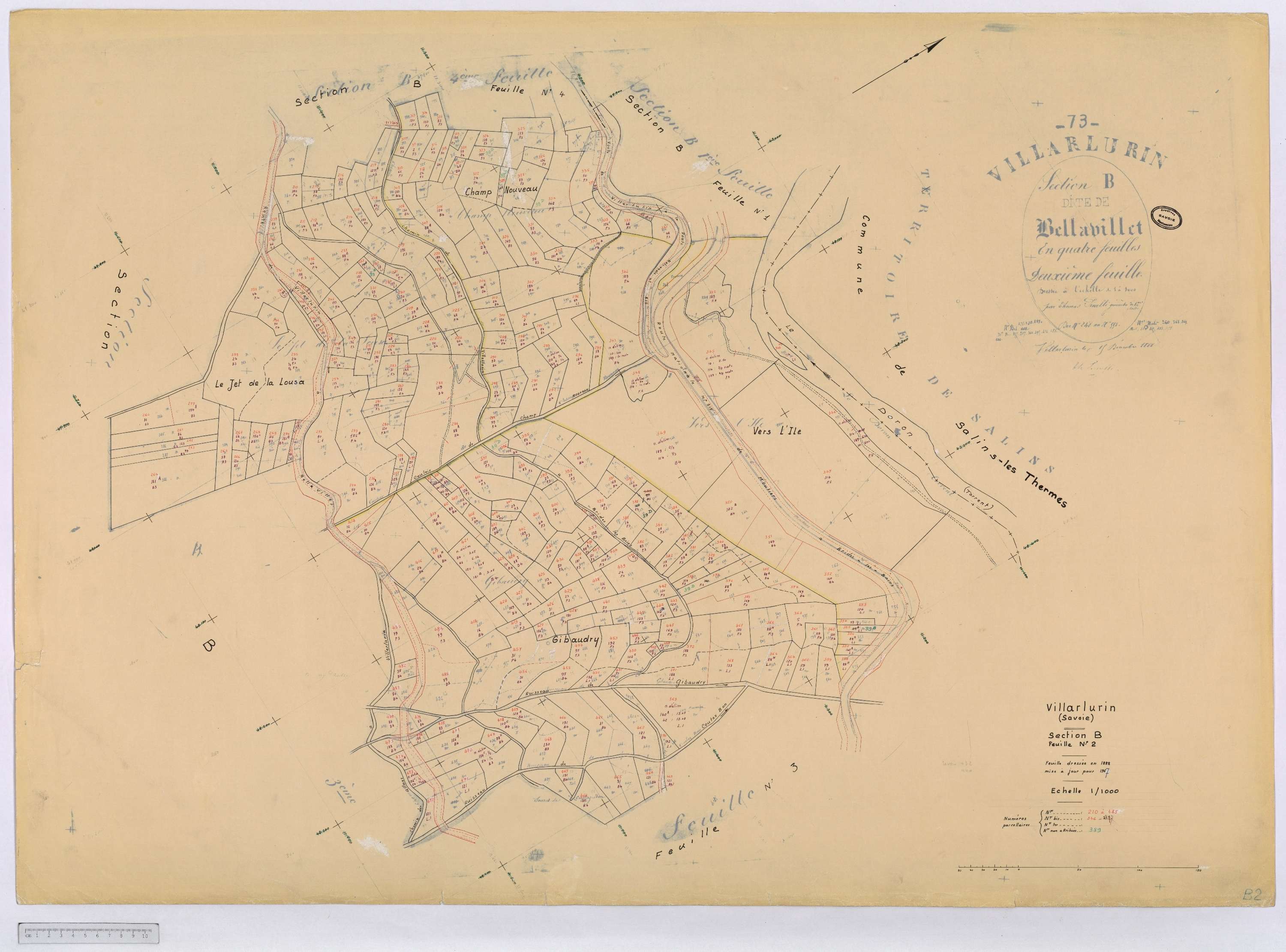 Villarlurin - Cadastre rénové (1967).
