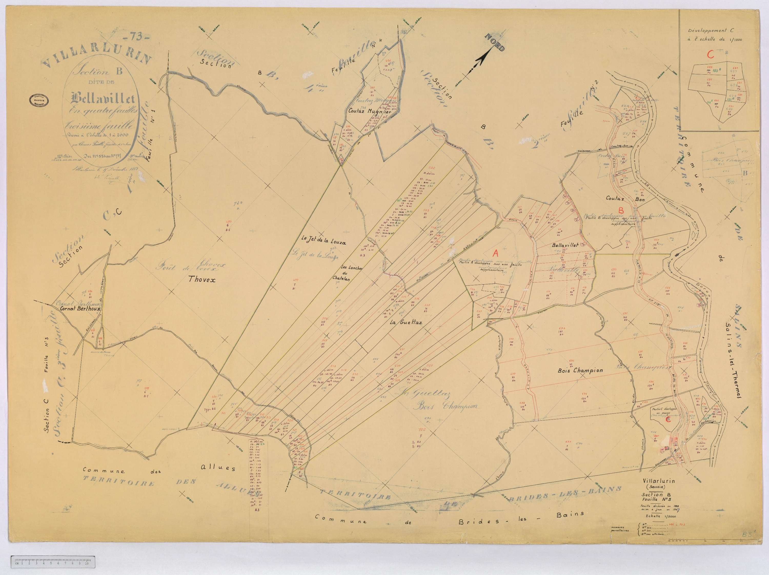 Villarlurin - Cadastre rénové (1967).