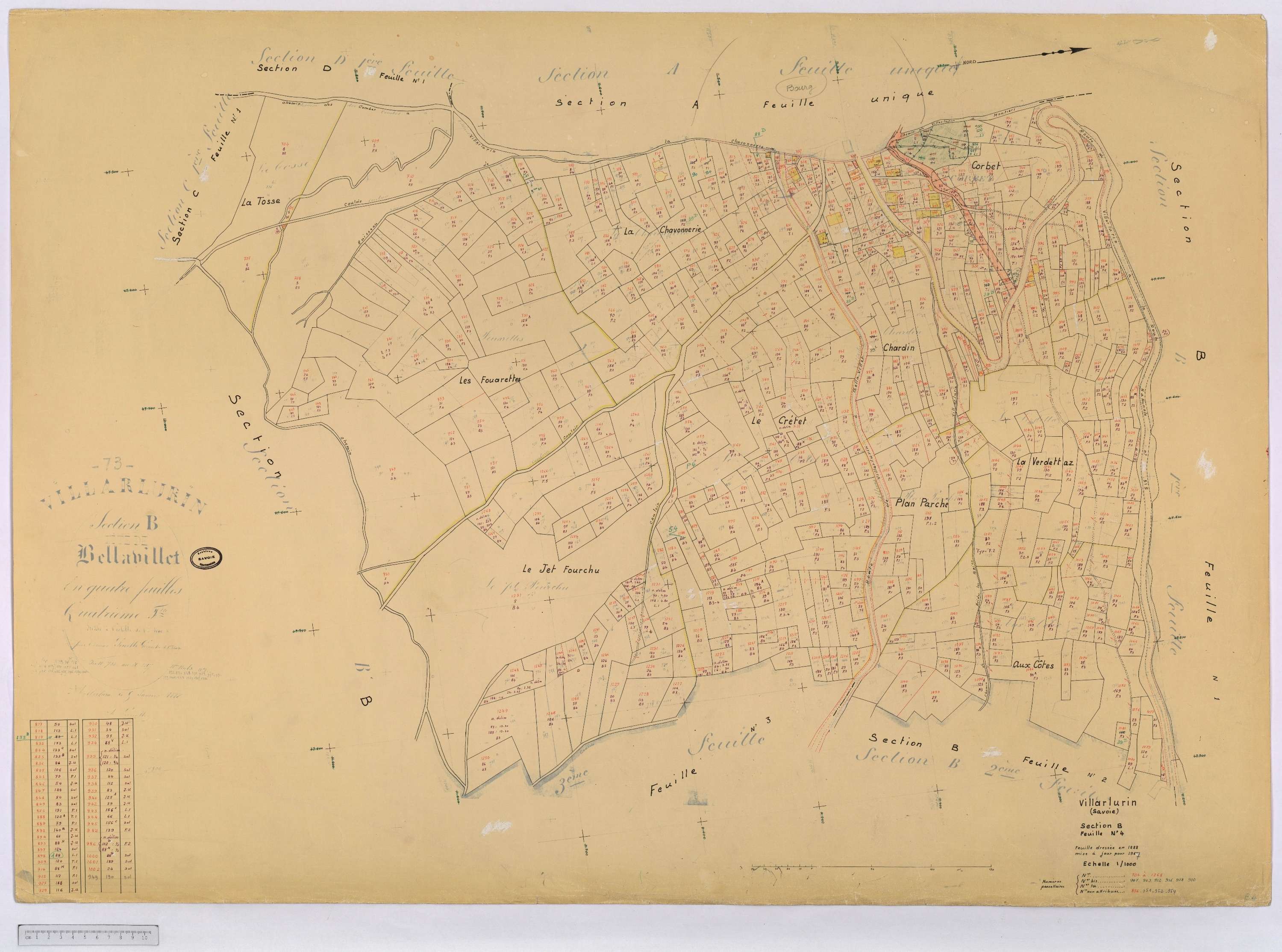 Villarlurin - Cadastre rénové (1967).