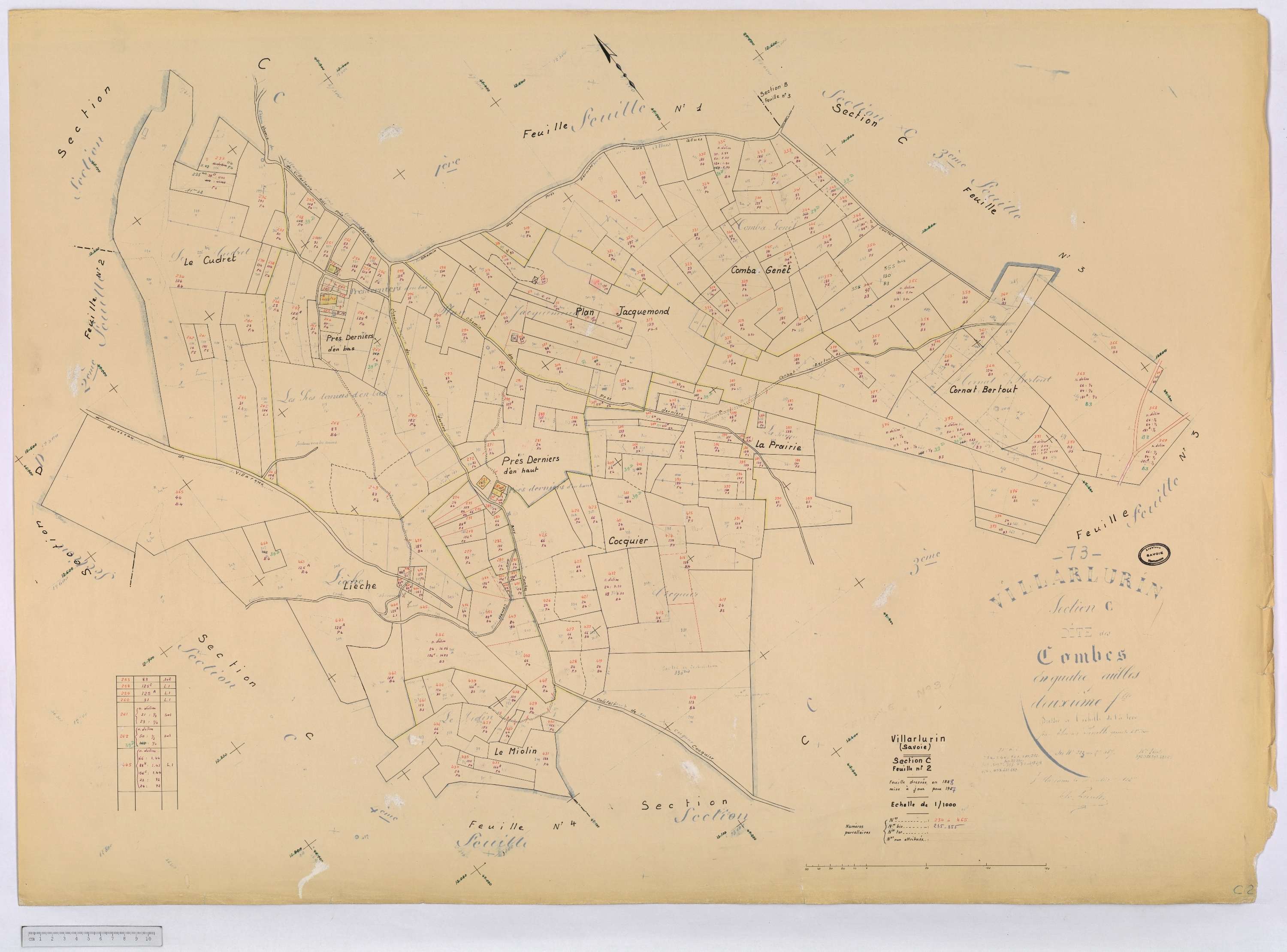 Villarlurin - Cadastre rénové (1967).