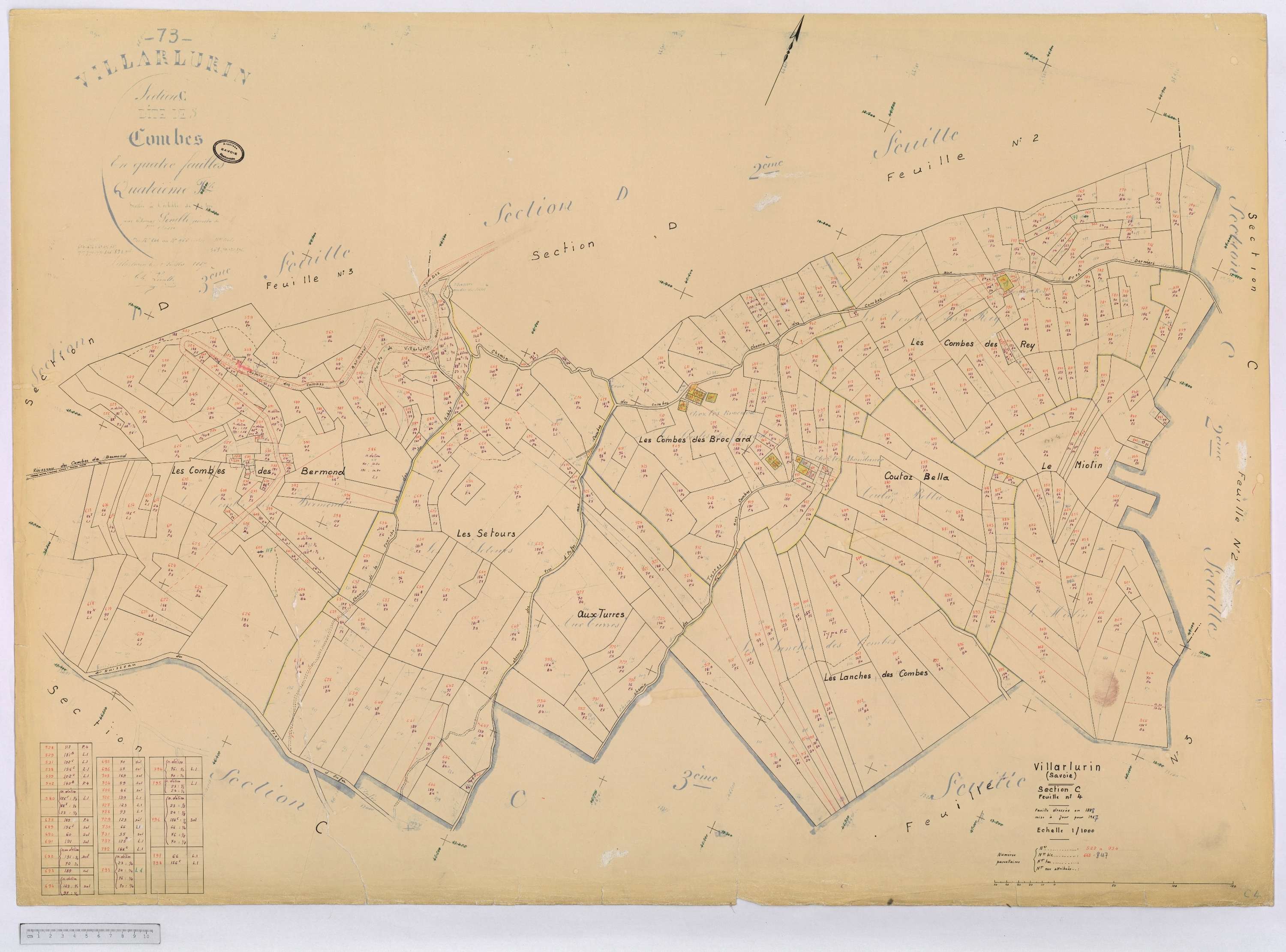 Villarlurin - Cadastre rénové (1967).