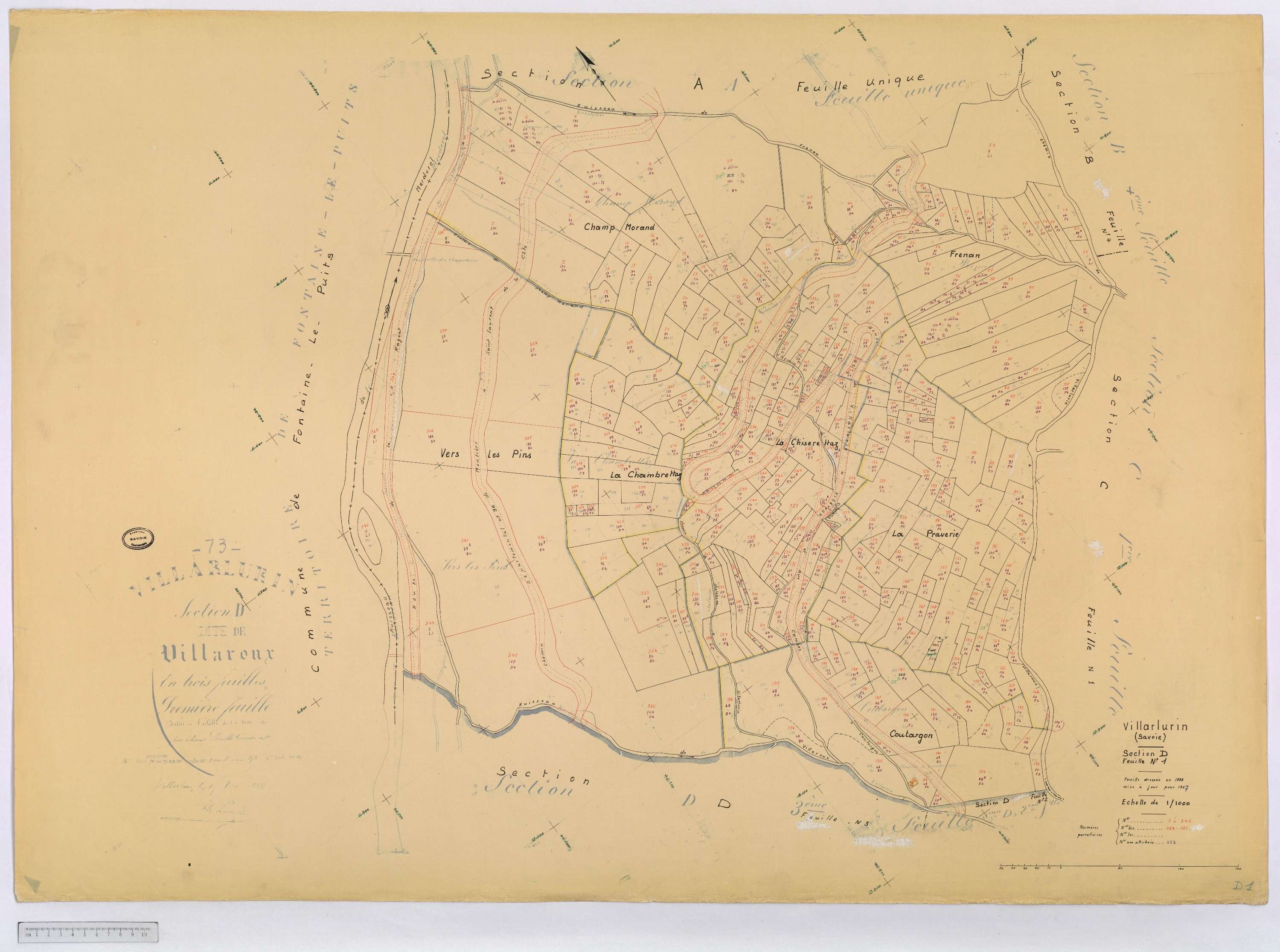 Villarlurin - Cadastre rénové (1967).