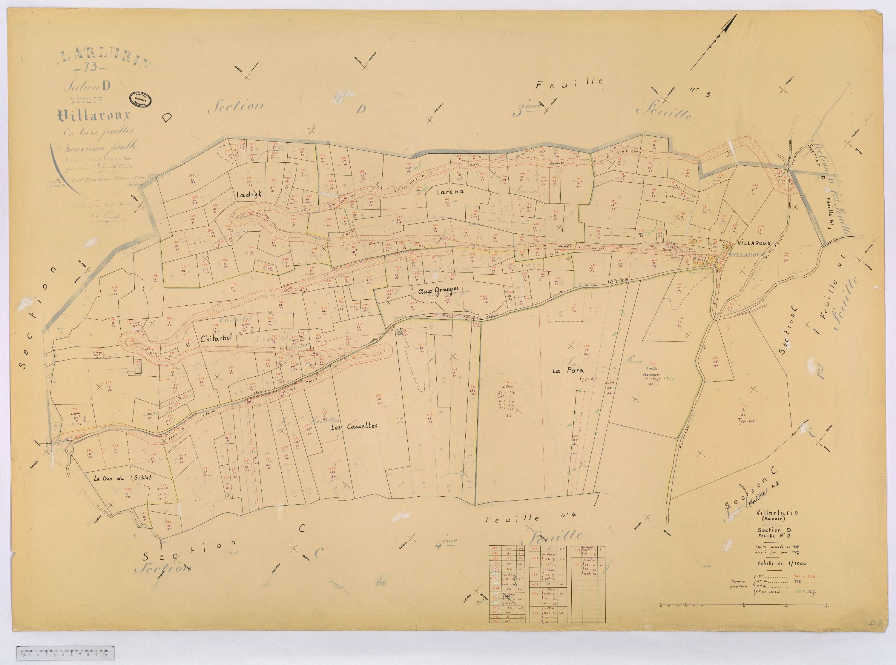 Villarlurin - Cadastre rénové (1967).