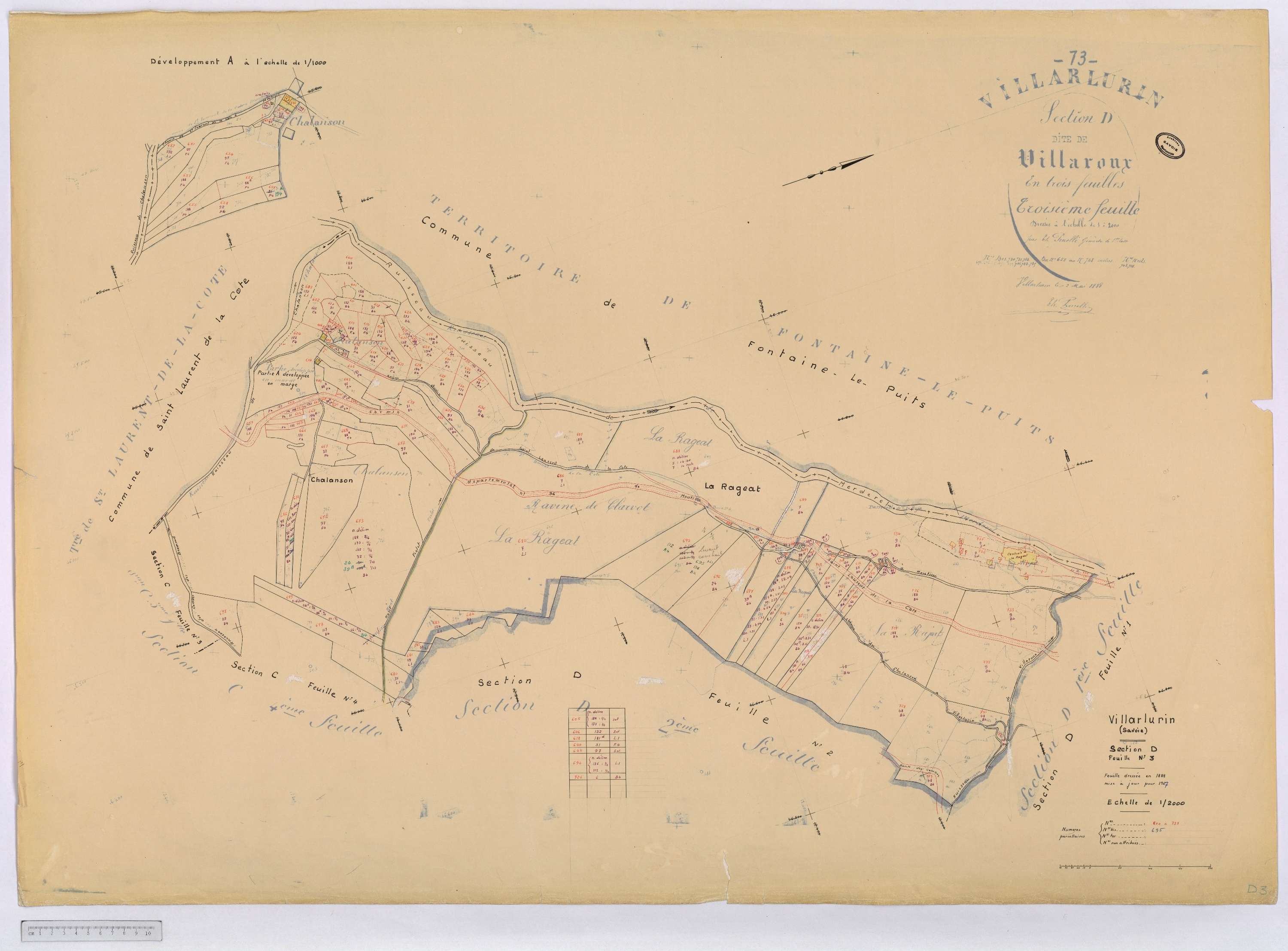 Villarlurin - Cadastre rénové (1967).